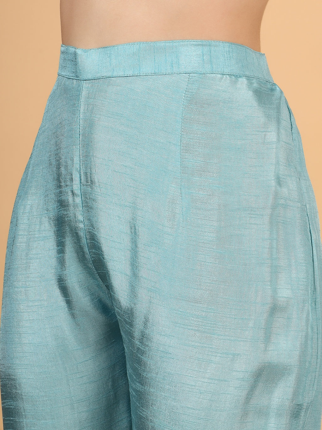 Women Blue Designer Hand  Embroidered Kurta set with dupatta with Pant