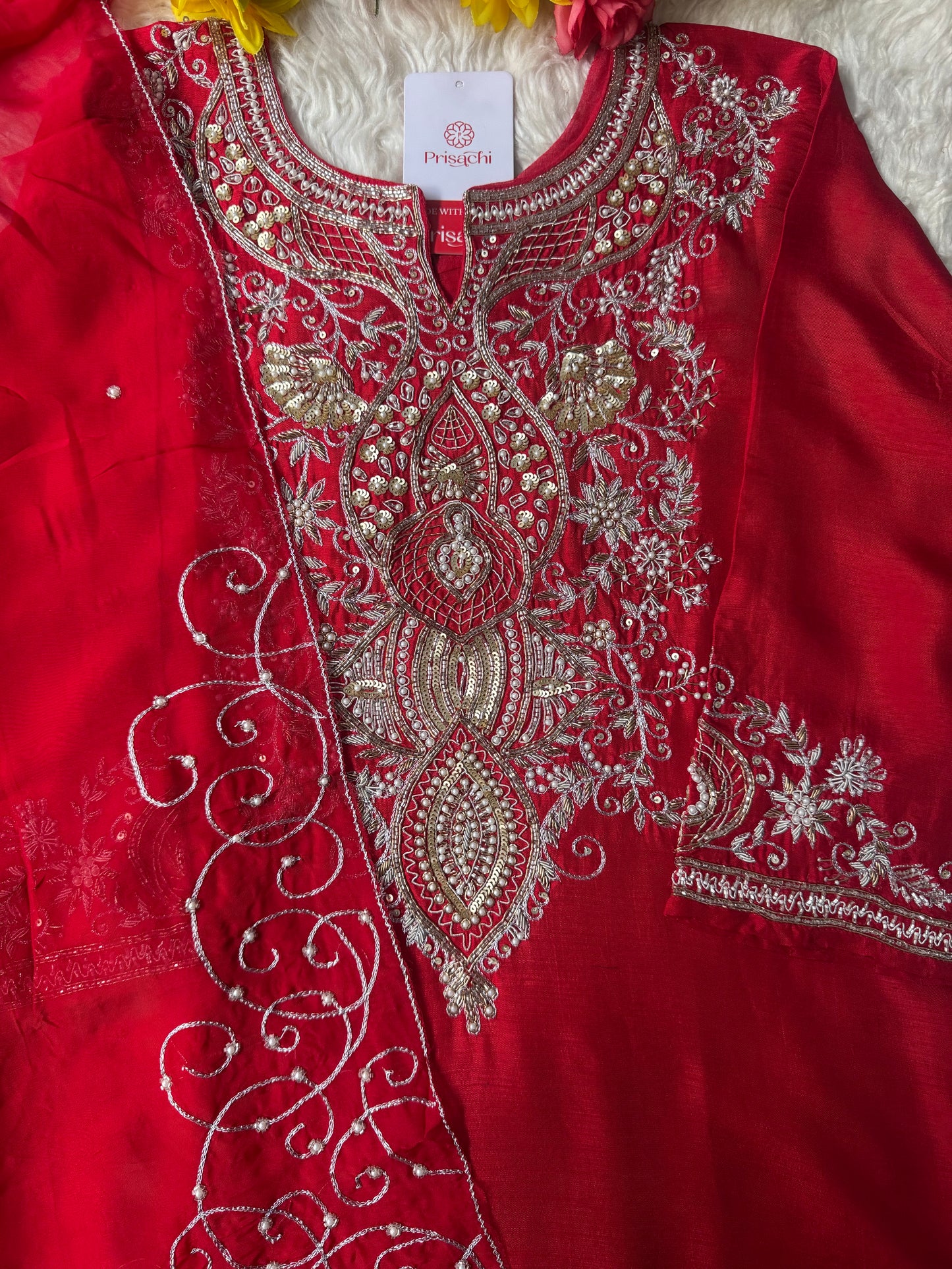 Desinger Embroidered kurta Bottom with dupatta