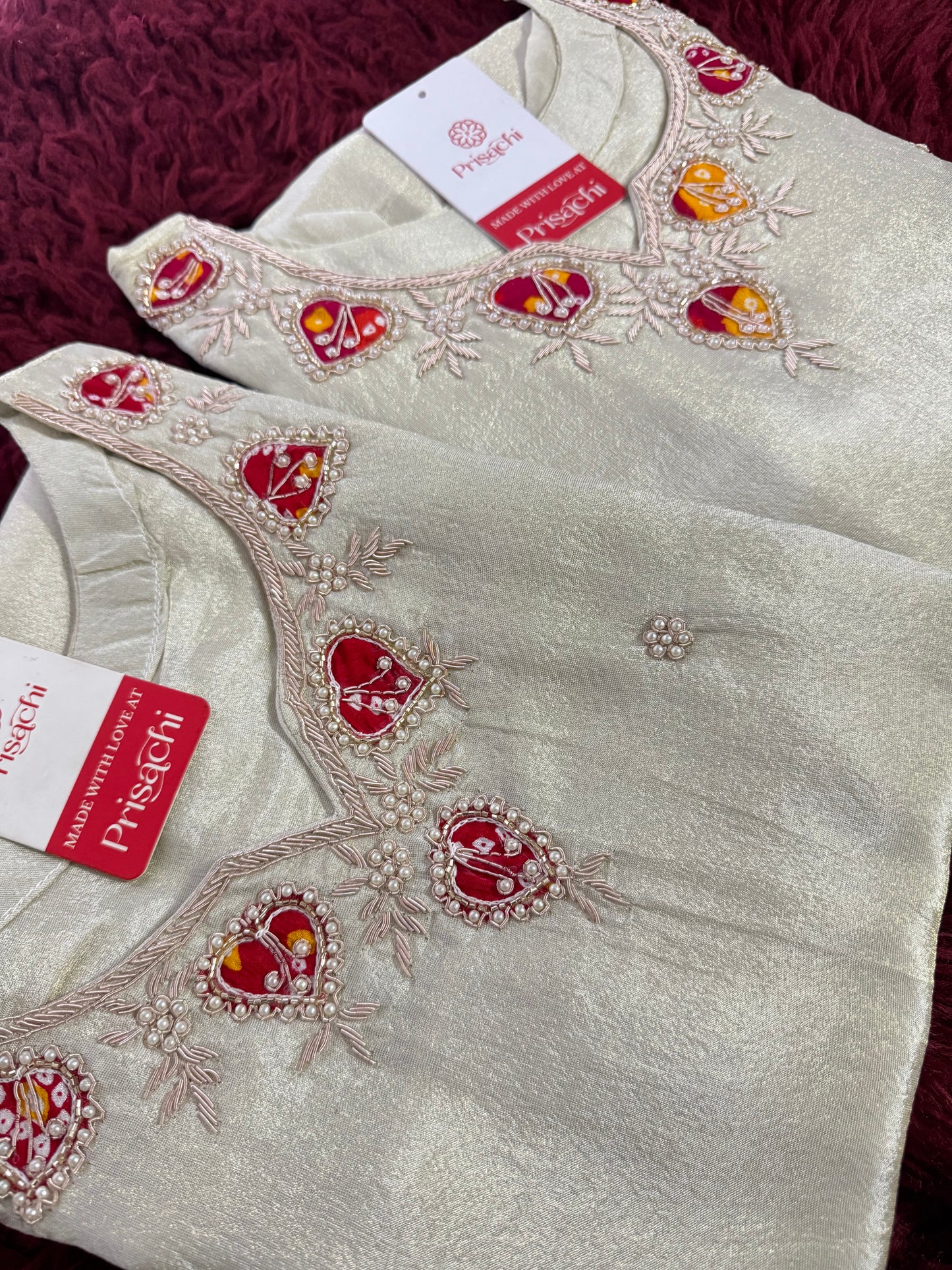 White embroidered kurta set with dupatta