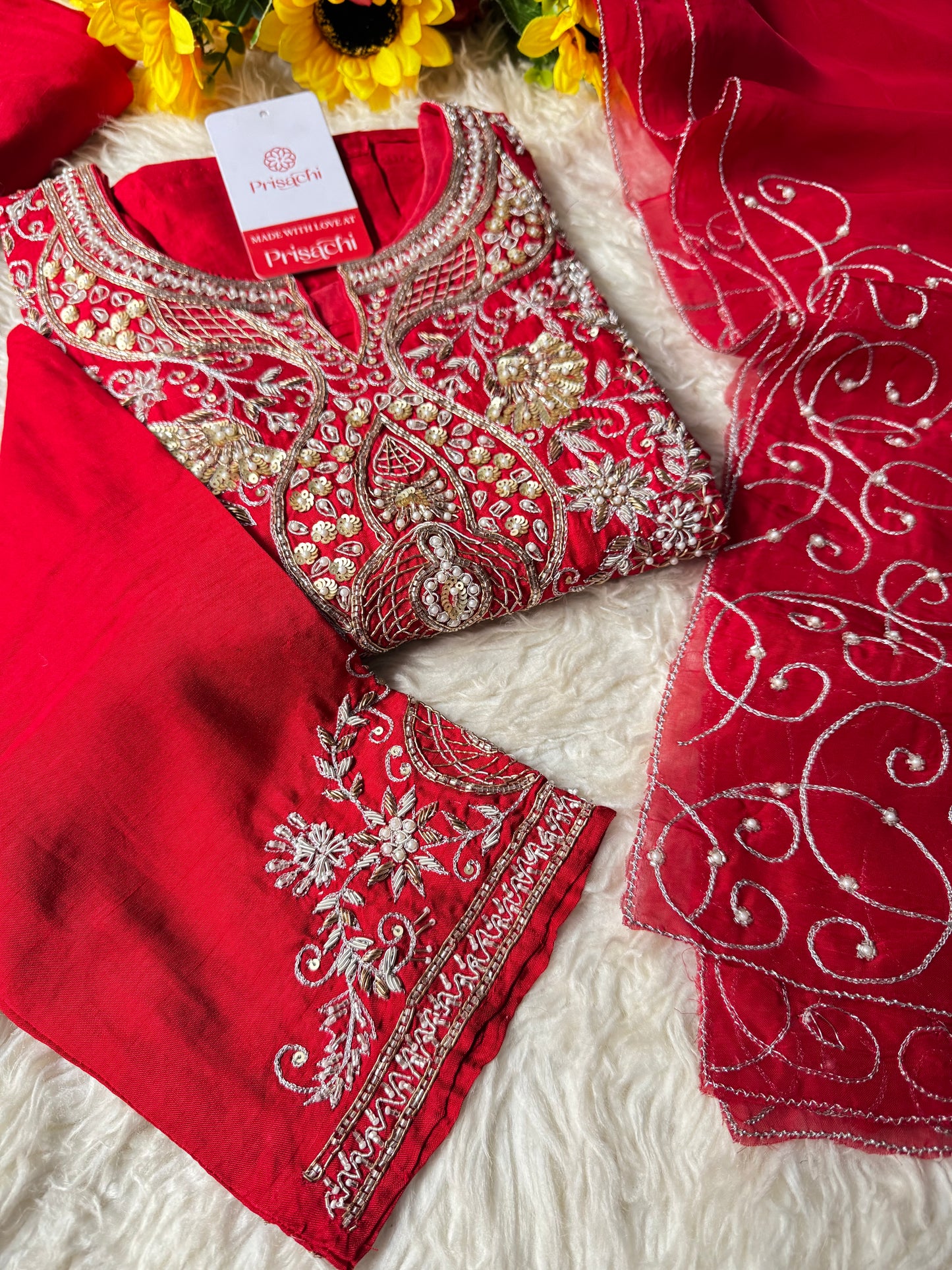 Desinger Embroidered kurta Bottom with dupatta