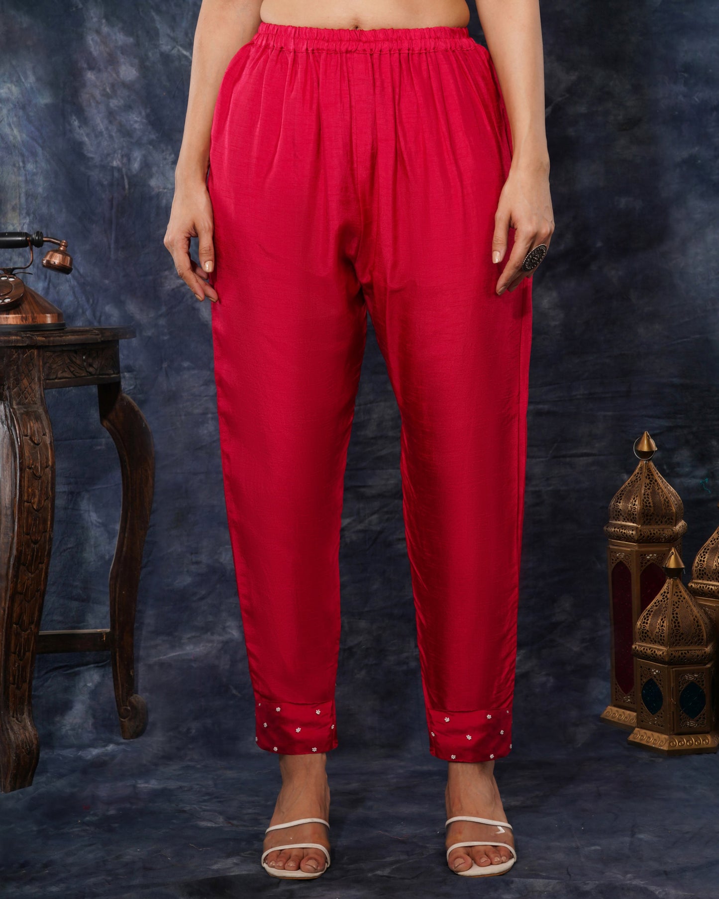 Pink Designer Embroidered Ethnic Kurta Set with Pant And Dupatta - Prisachi Official