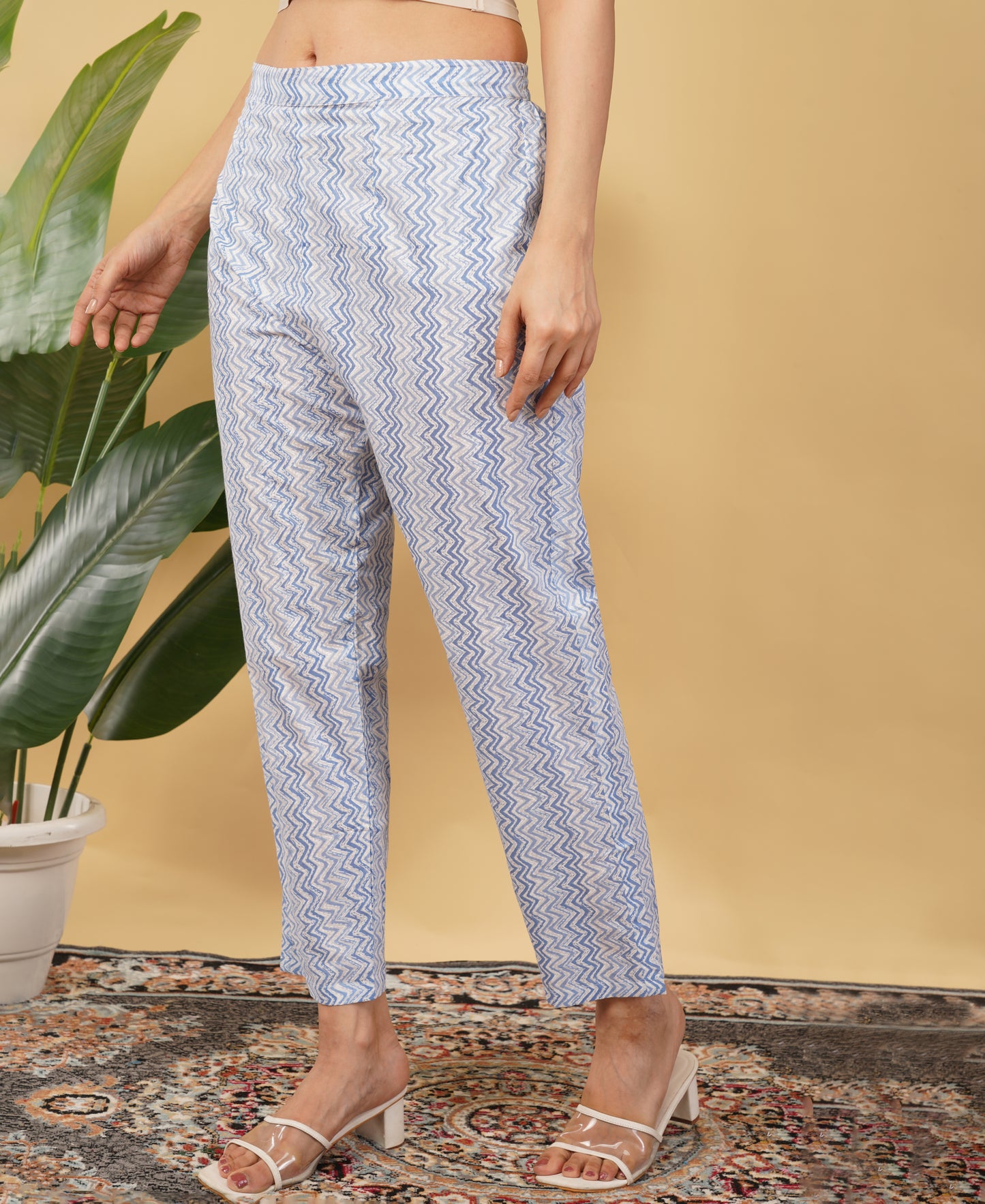 Cotton  A-line Kurti with pockets, comfy pant, and dupatta
