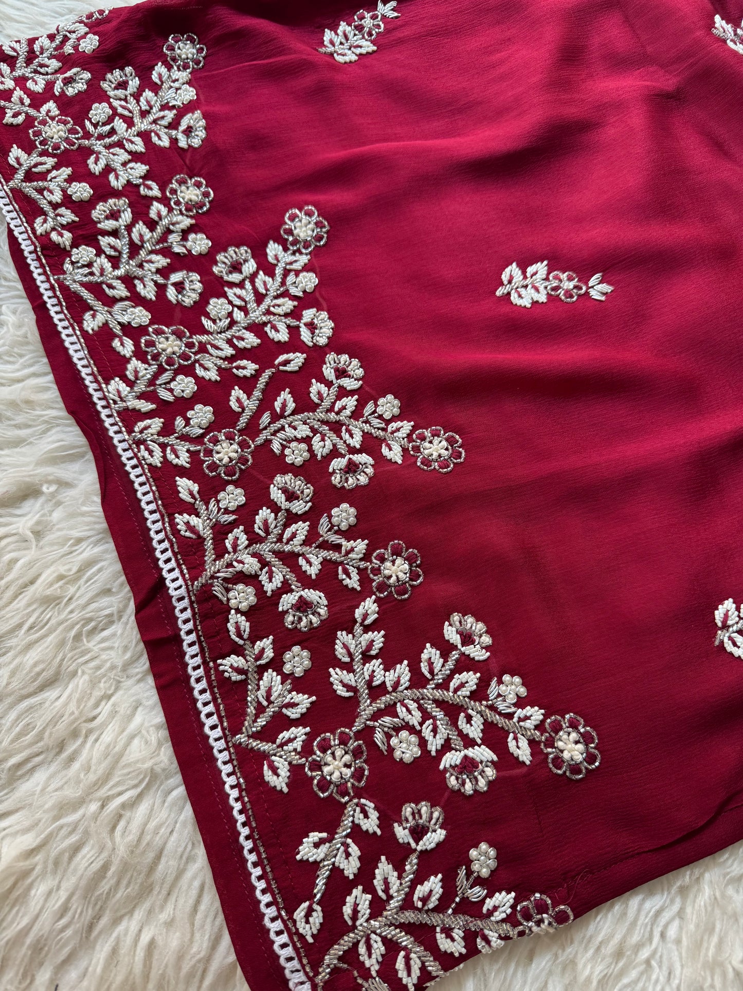 Embroidered kurti sharara set with dupatta