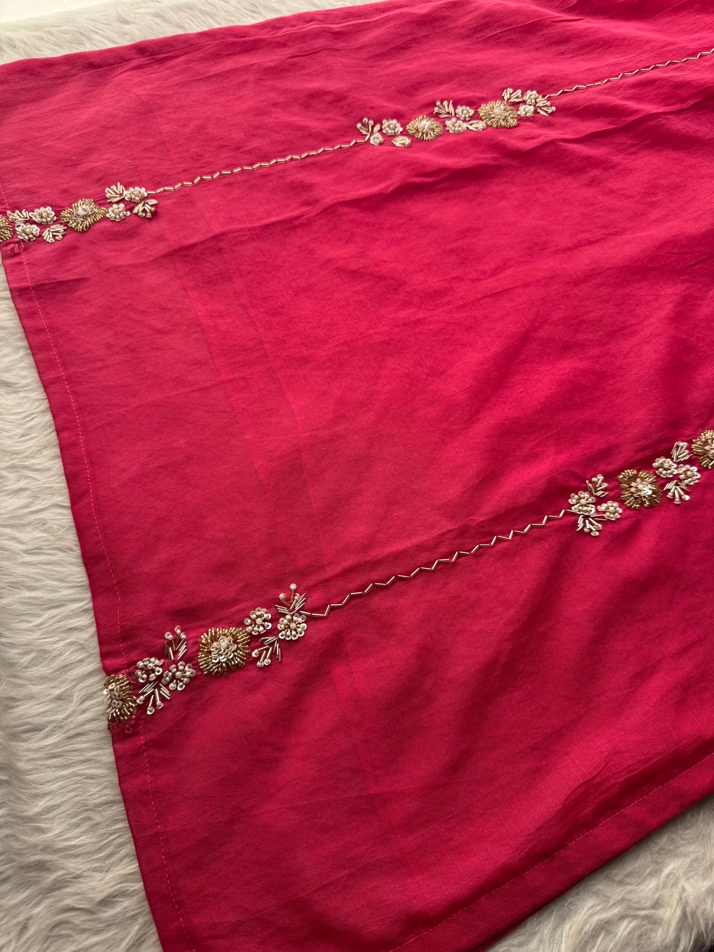 Pink Zardozi Embroidered Ethnic Kurta Set for Women with Pants & Dupatta | Traditional Festive Wear