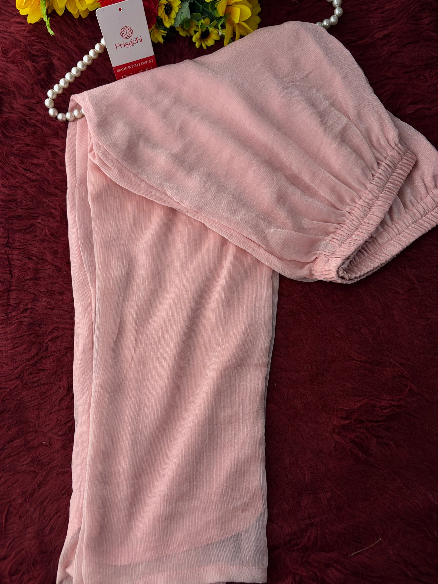 Baby Pink Embroidered A-Line Ethnic Kurta Set with Dupatta & Pants | Festive & Traditional Wear