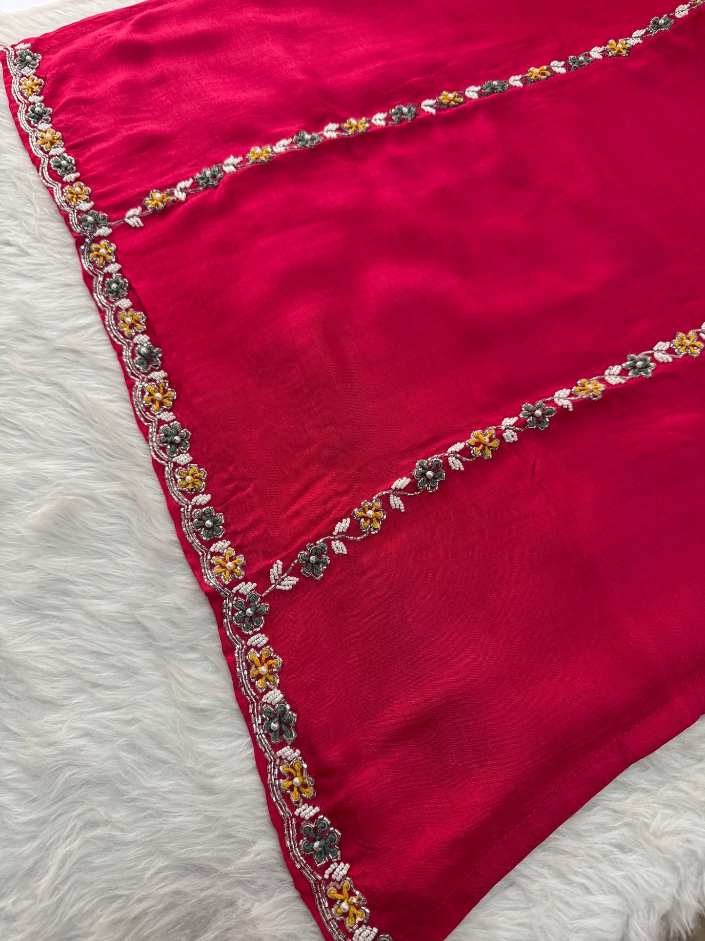 Pink Designer Embroidered Ethnic Kurta Set with Pants & Dupatta - Prisachi Official