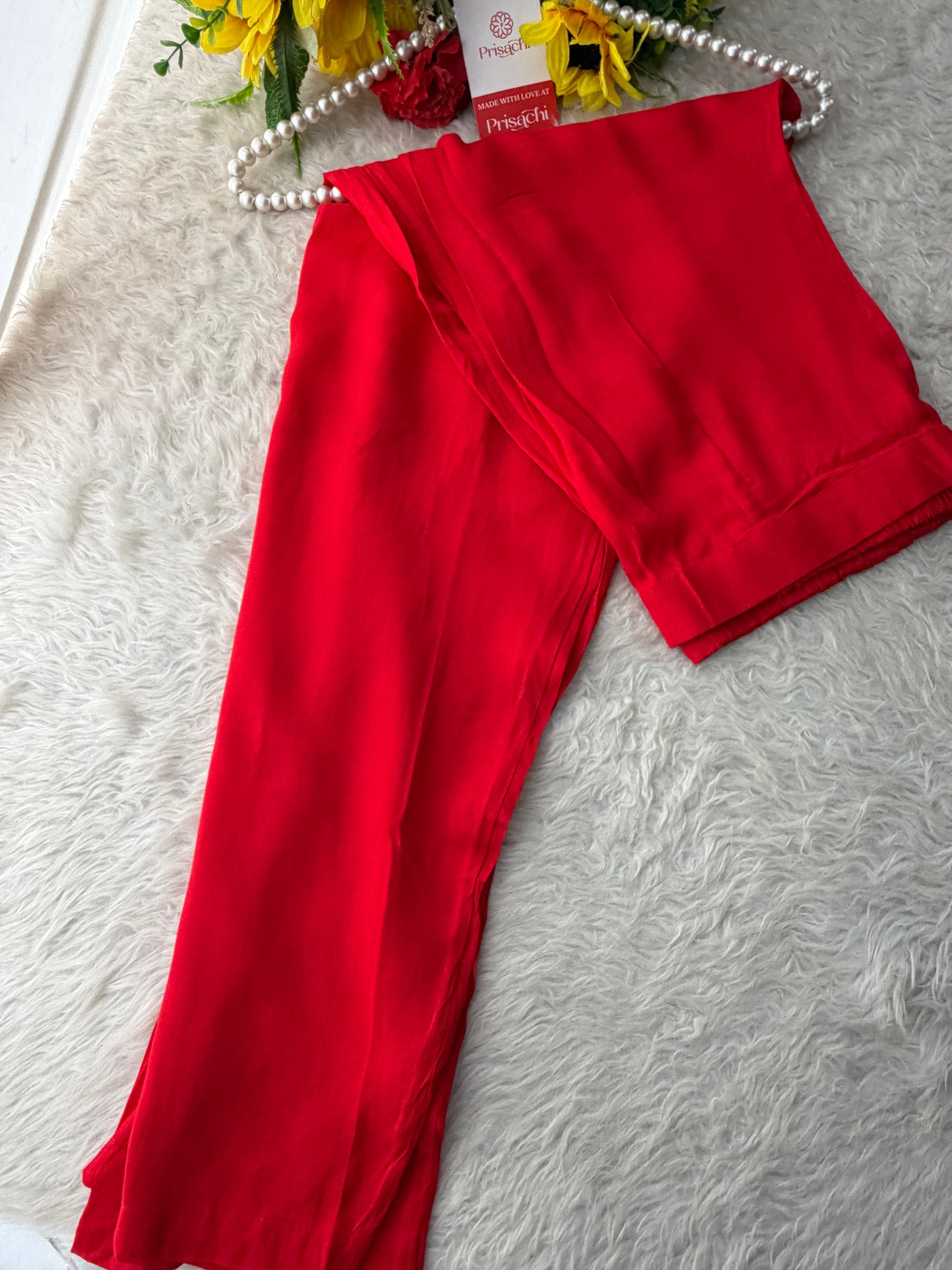 Red Zardozi Embroidered Ethnic A-Line kurta set with dupatta and Pants | Traditional Festive Suit