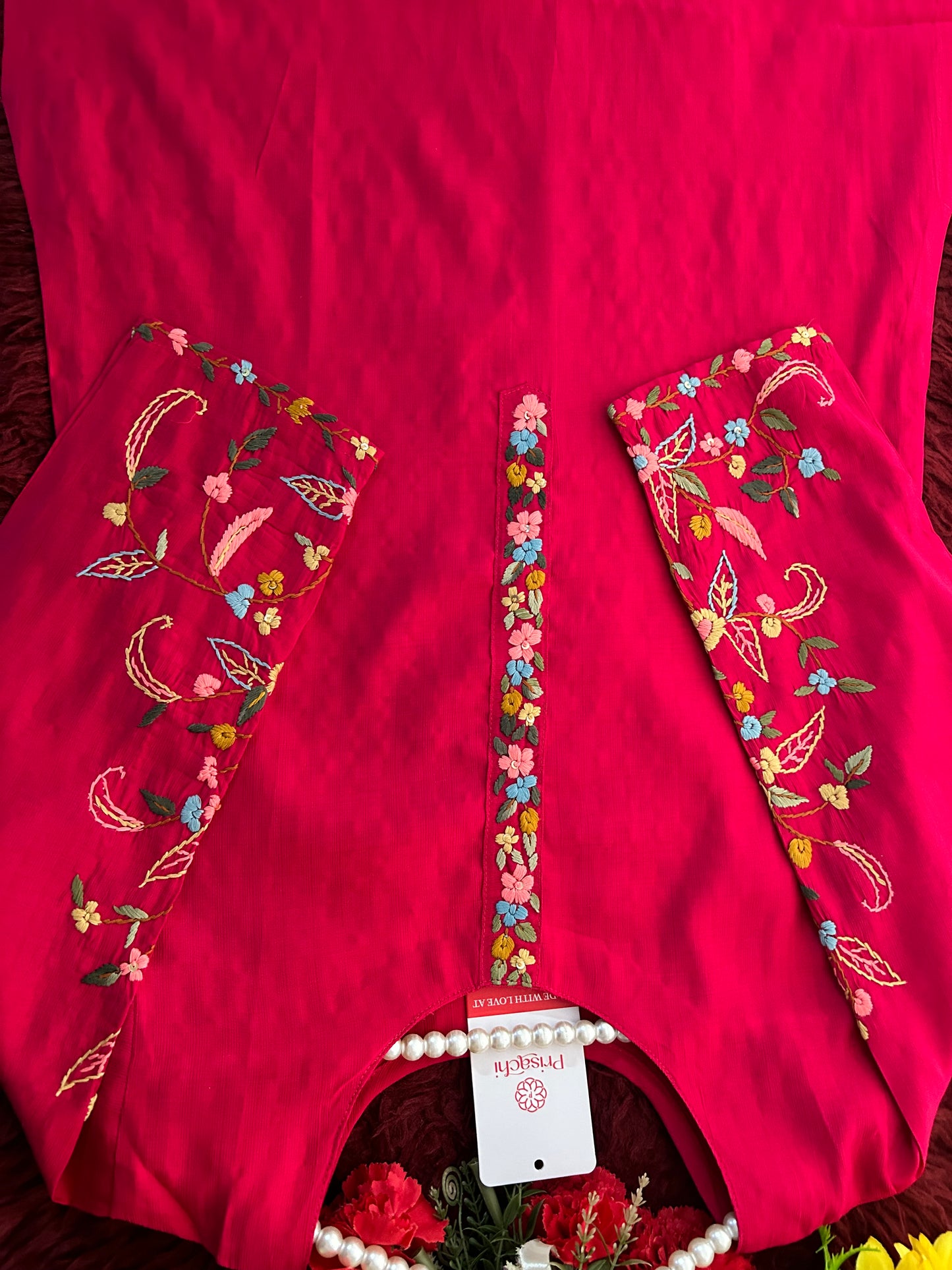 Designer Thread Embroidered Ethnic Straight Long Kurti | Casual Office And Daily Wear