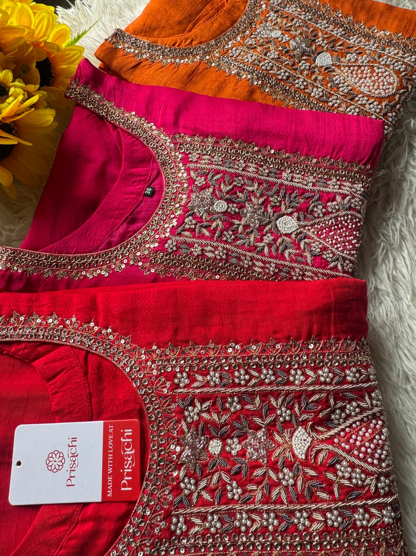Designer embroidered kurta set with dupatta
