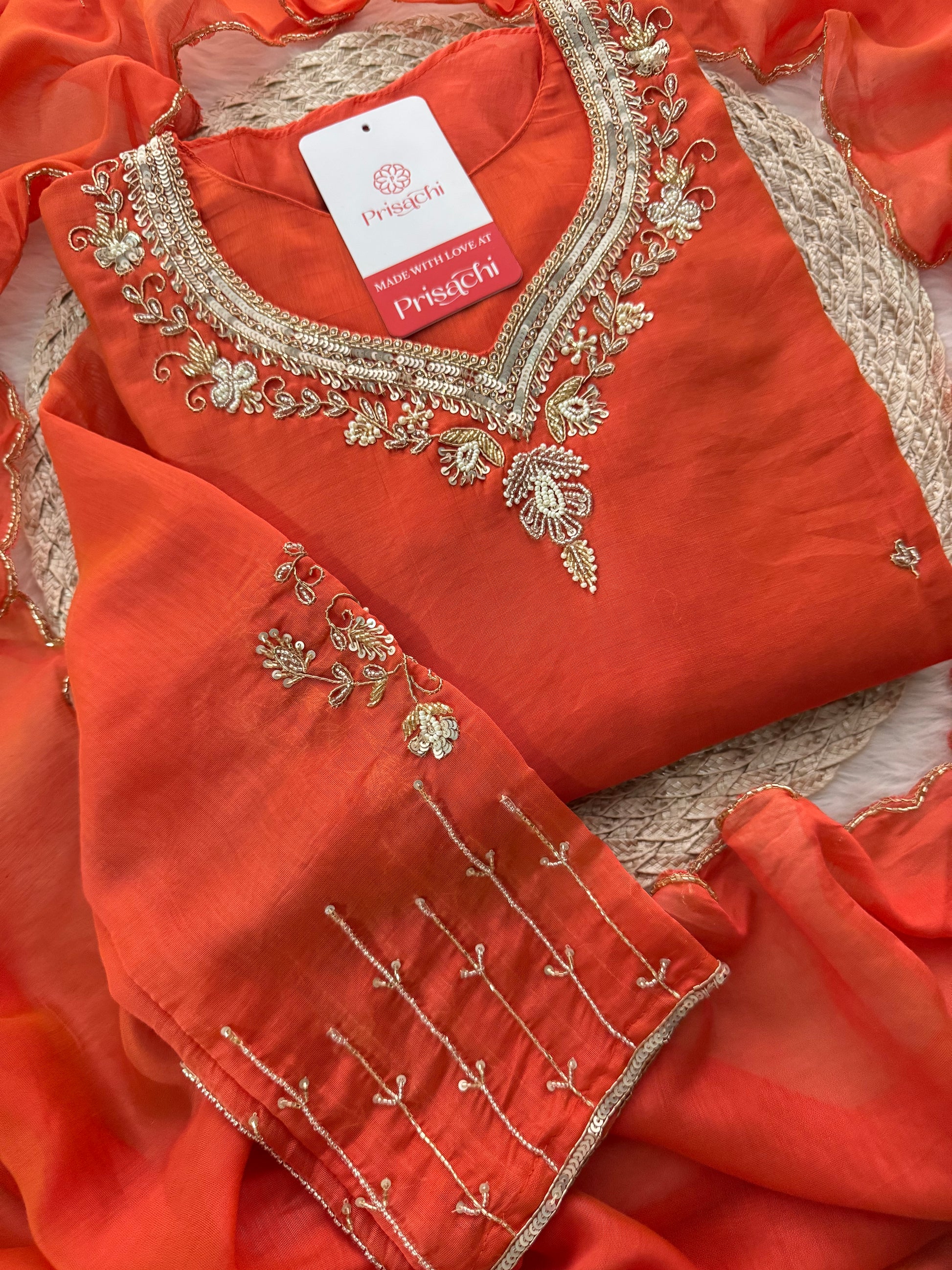 Prisachi A-line Kurta Set with comfy pant and dupatta for Women - Prisachi Official
