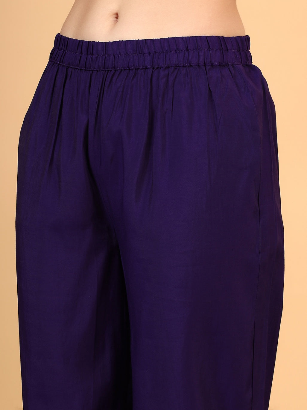 Women Purple Designer Embroidered Kurta set with dupatta with Pant