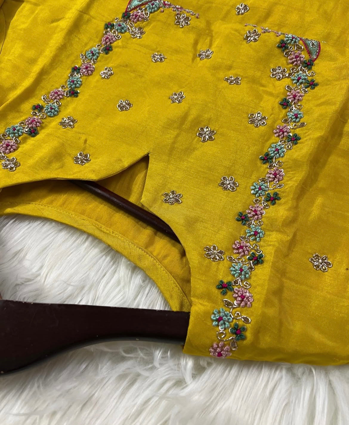 Yellow Embroidered kurta set with dupatta
