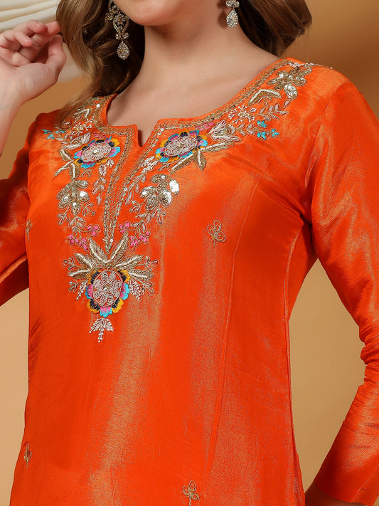 Designer Embroidered Kurta set with dupatta with Pant