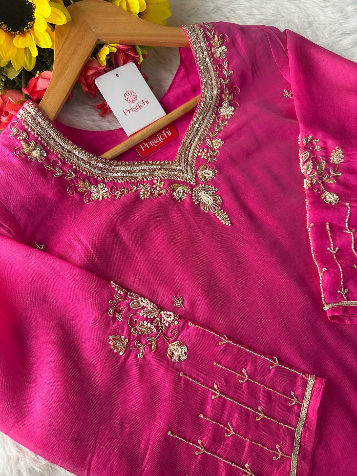 Prisachi A-line Kurta Set with comfy pant and dupatta for Women - Prisachi Official