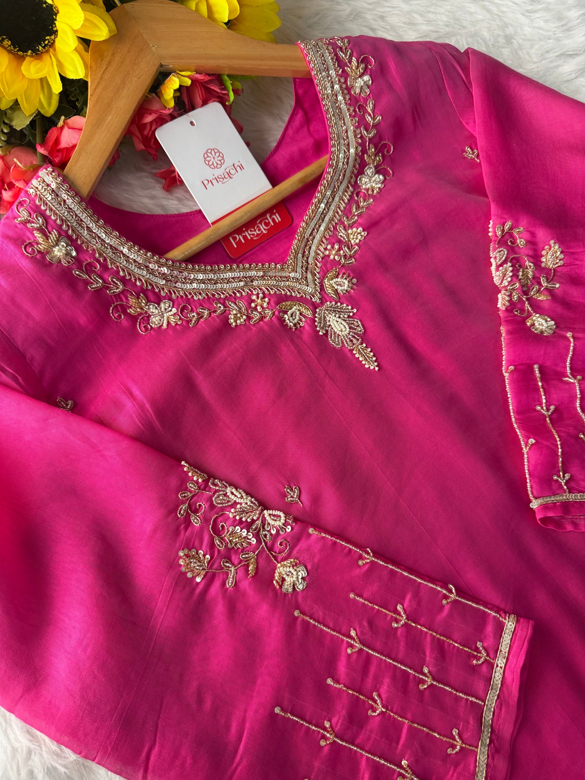 Prisachi A-line Kurta Set with comfy pant and dupatta for Women - Prisachi Official
