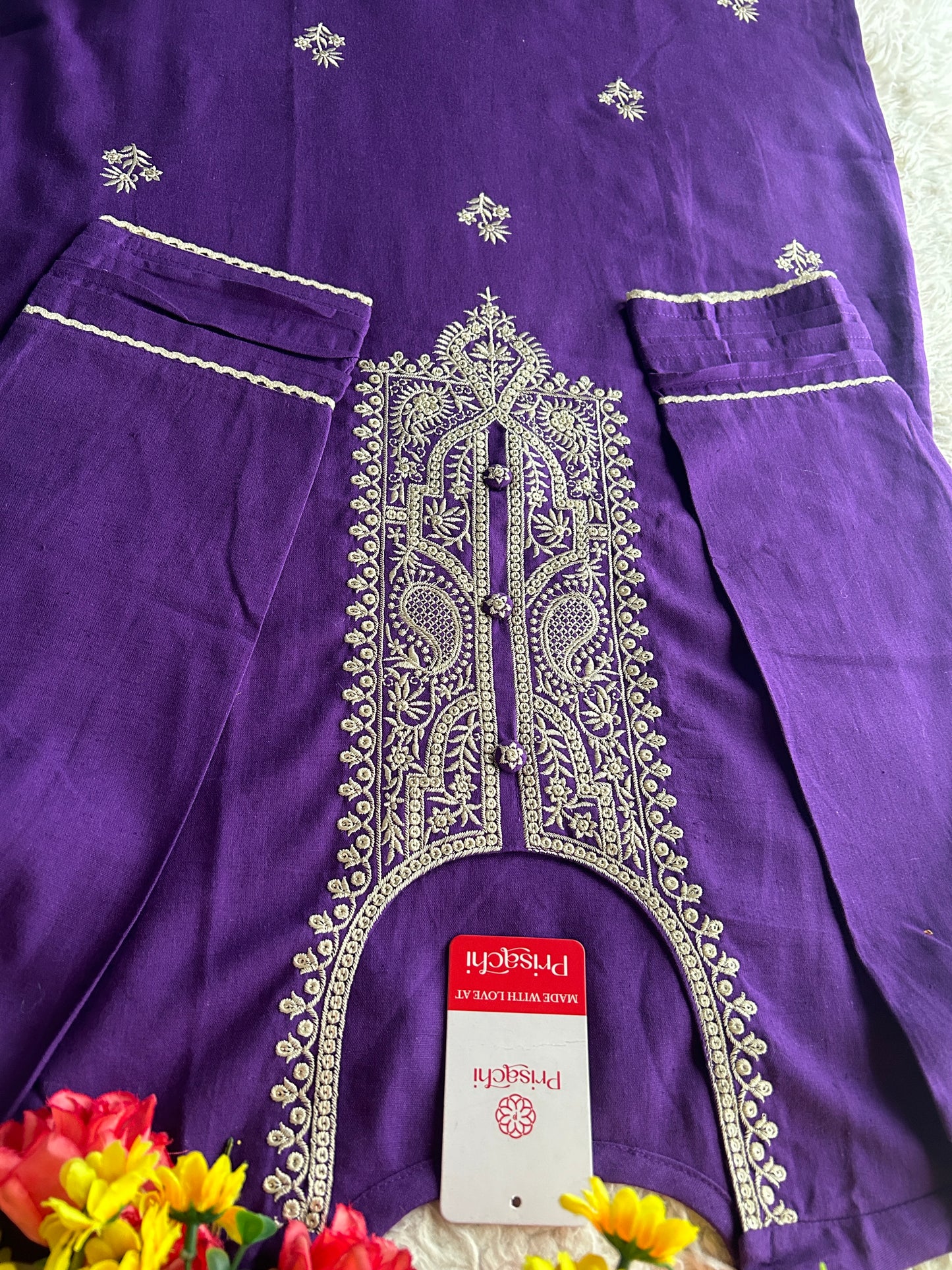 Purple kurta bottom  with dupatta