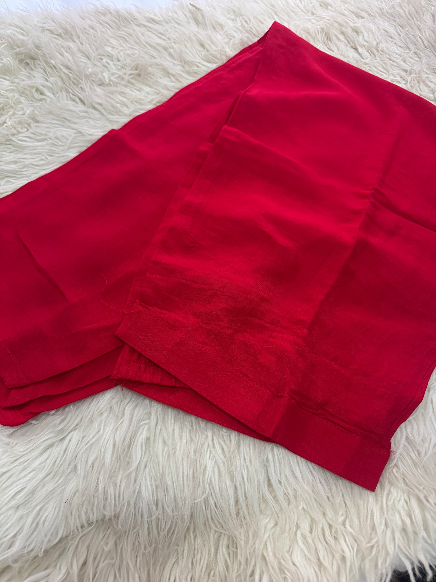 Red embroidered kurta set with dupatta