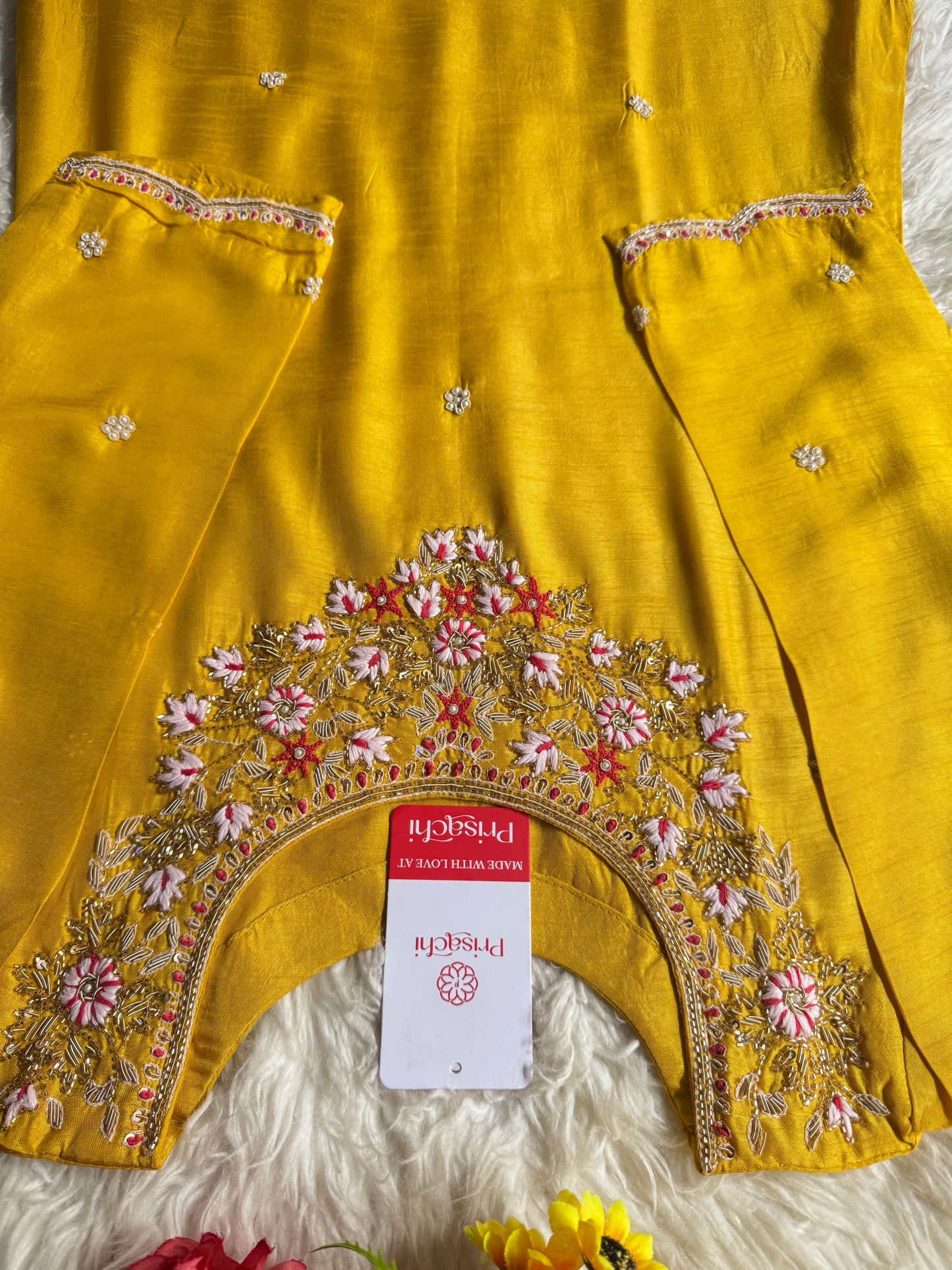Embroidered kurta Bottom  with dupatta