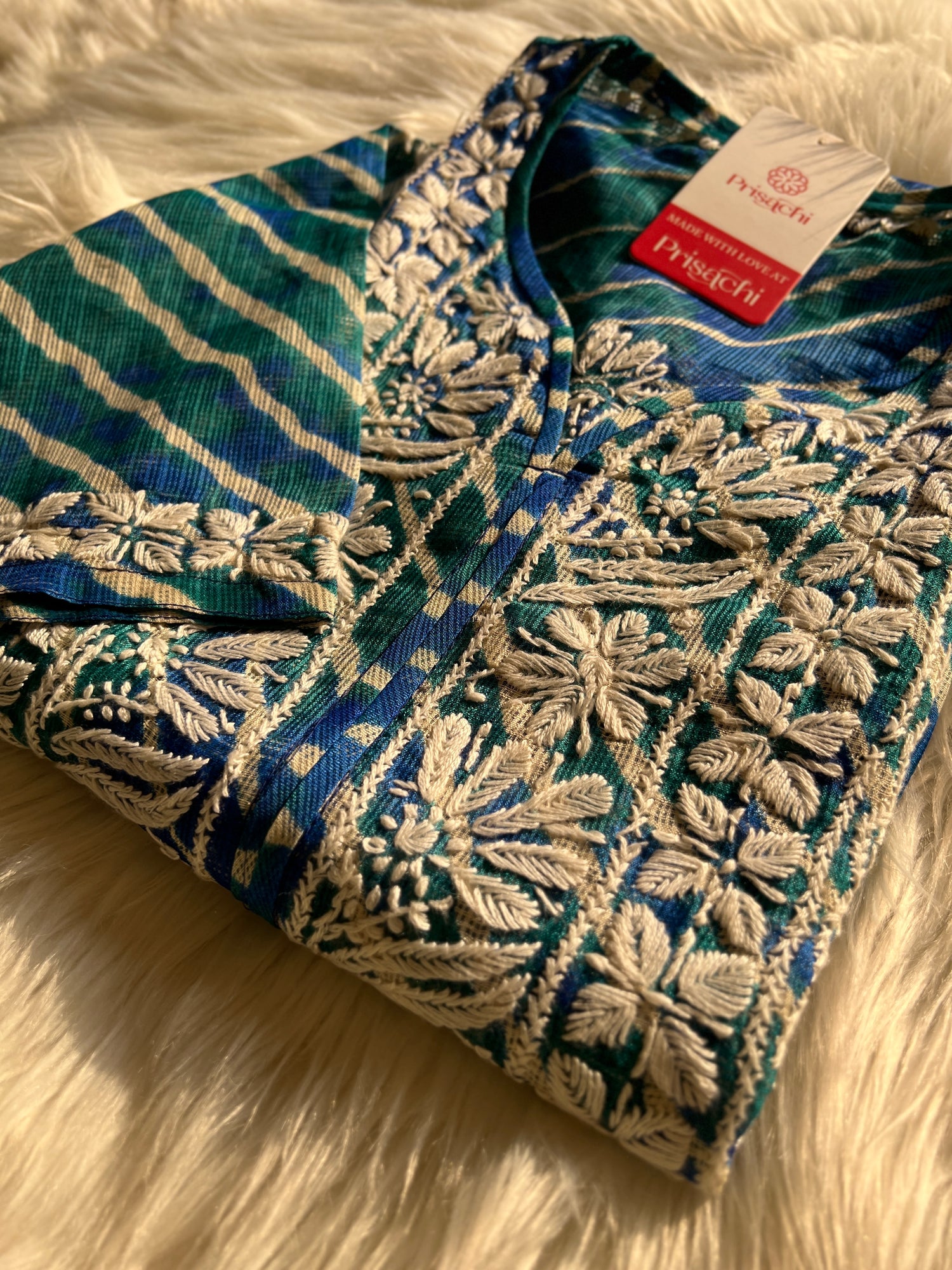 Hand work cotton chikankari kurta - Prisachi Official