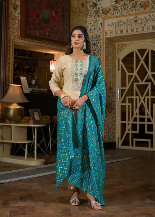 Designer Kurti bottom with Dupttaa