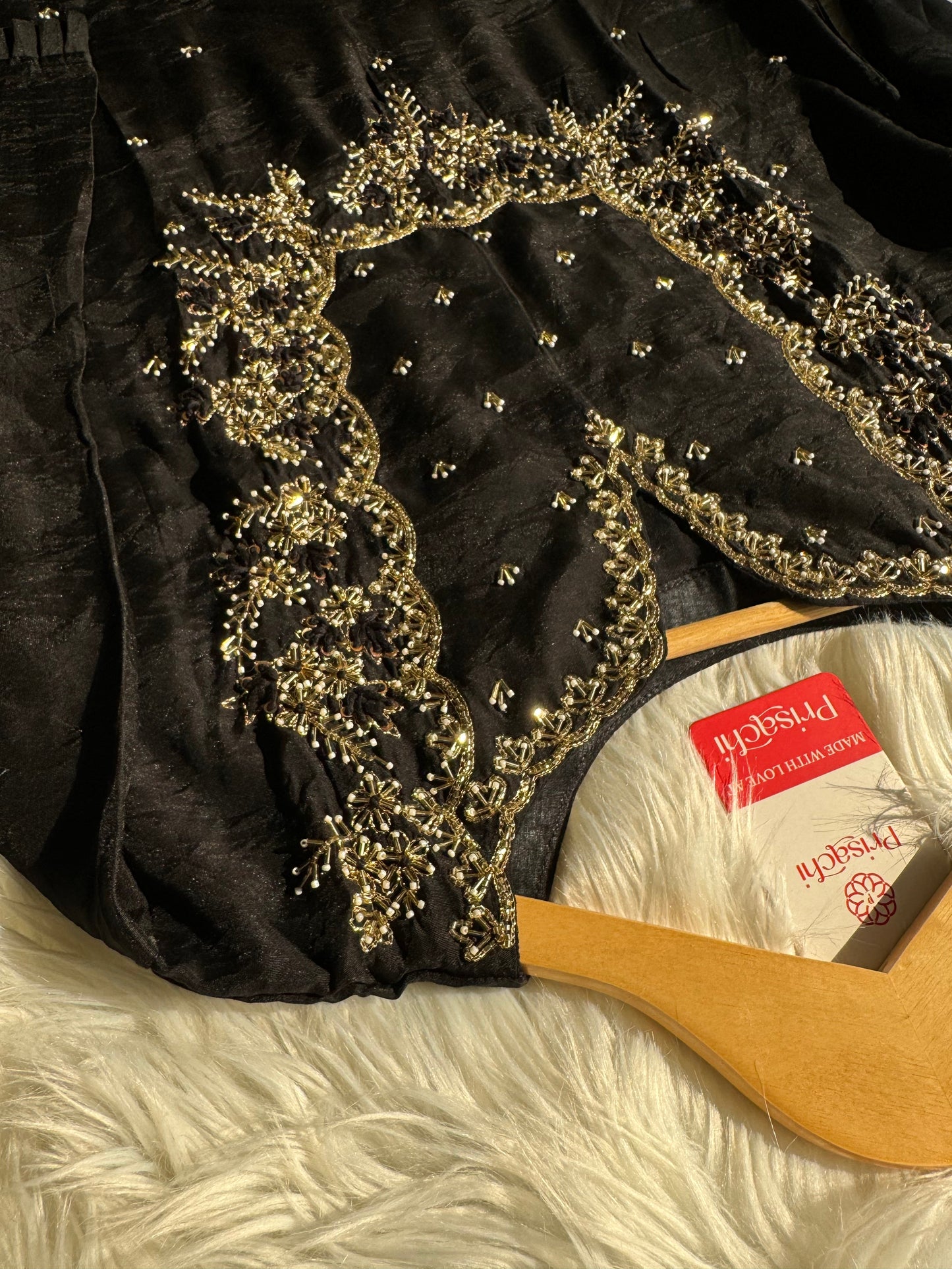 Embroidered kurta Pant  with dupatta with Zardosi work - Prisachi Official