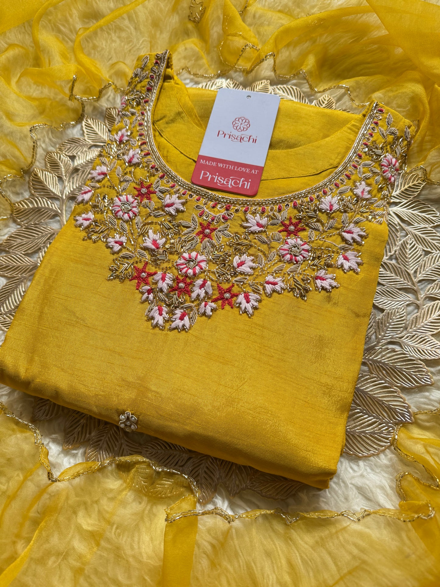 Embroidered kurta Bottom  with dupatta