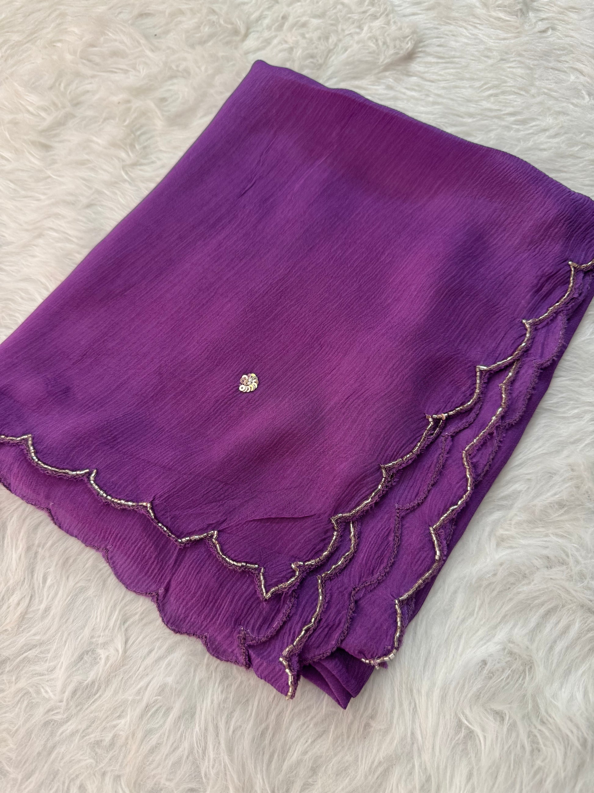 Lavender Embroidered Sharara Set with pants and Dupatta for Women | Prisachi - Prisachi Official