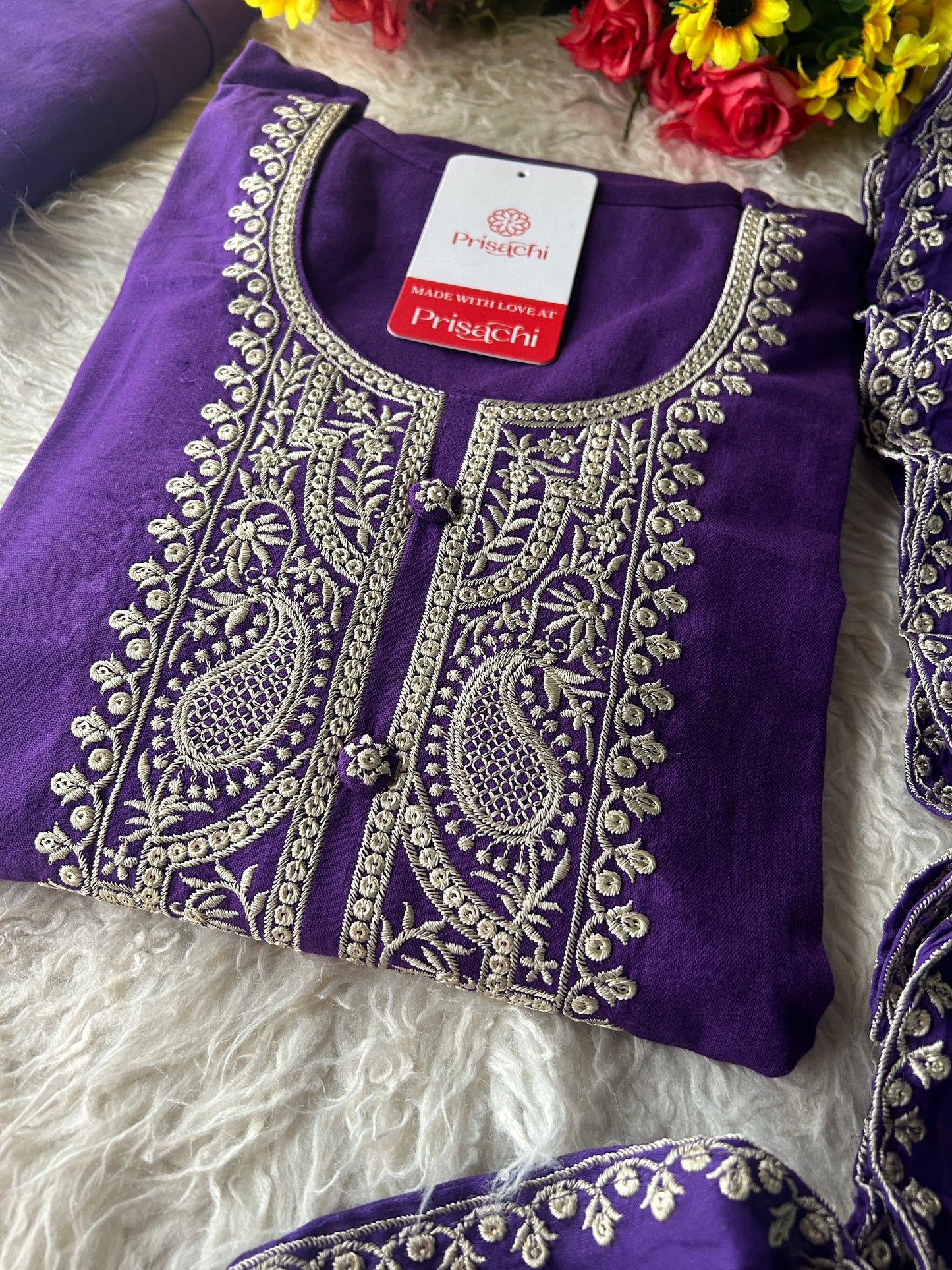 Purple kurta bottom  with dupatta