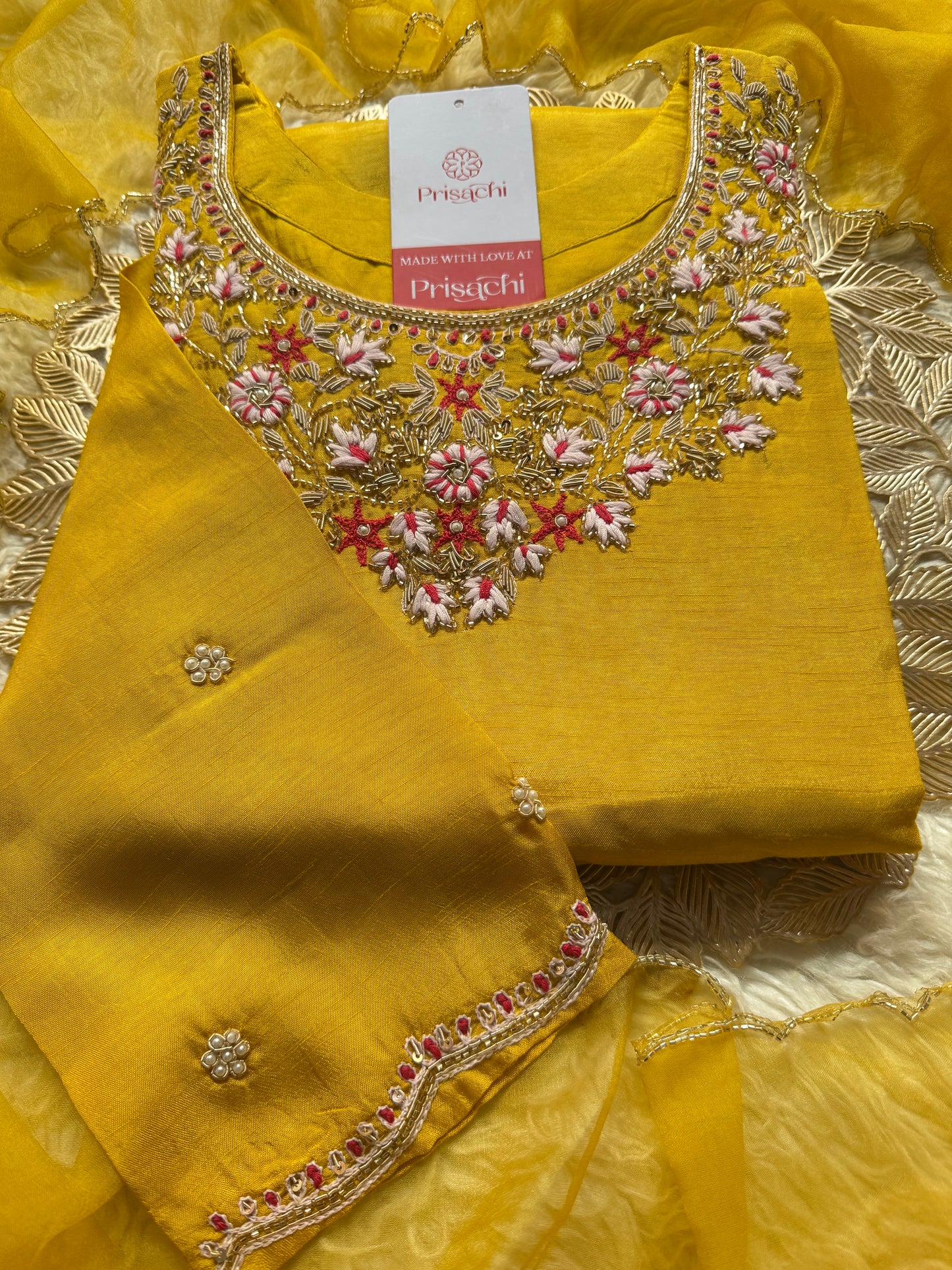 Embroidered kurta Bottom  with dupatta