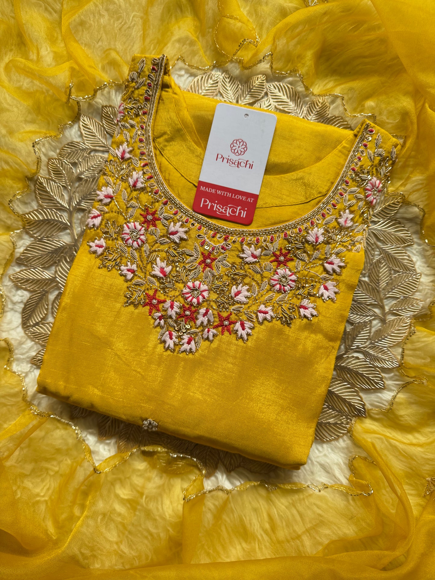 Embroidered kurta Bottom  with dupatta