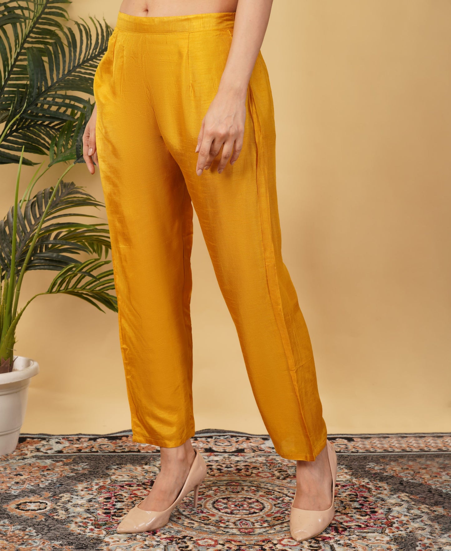 Yellow Designer Ethnic Embroidered Kurta Set with Pant & Dupatta - Prisachi Official