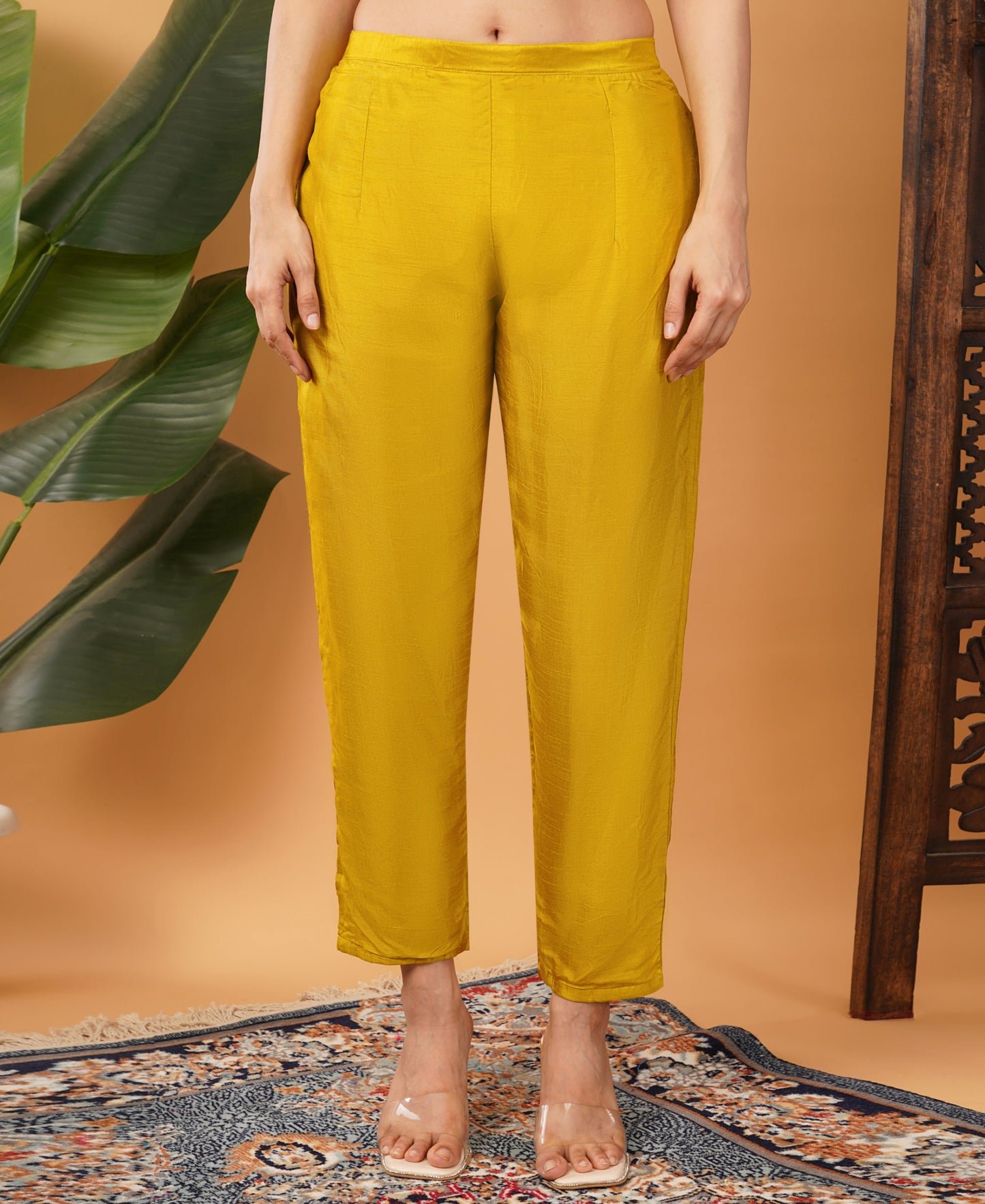 Mustard Yellow Embroidered Ethnic Kurta Set with Pant & Dupatta - Prisachi Official