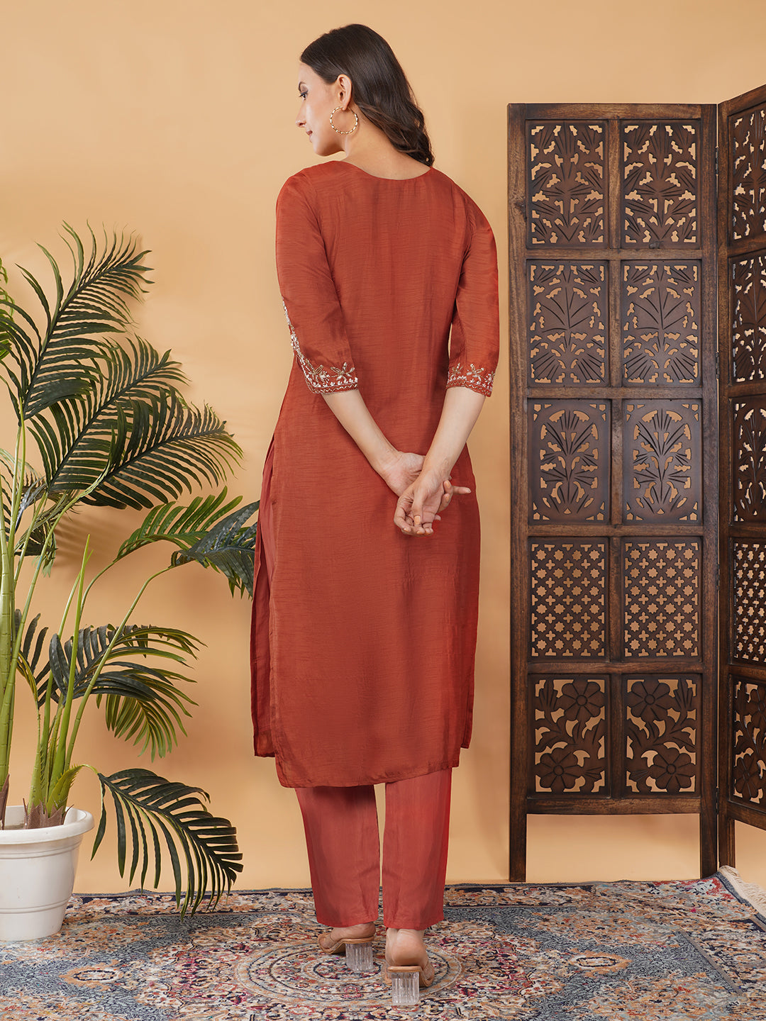 Designer Embroidered Kurta Set with Pants & Dupatta | Traditional Ethnic Suit Set