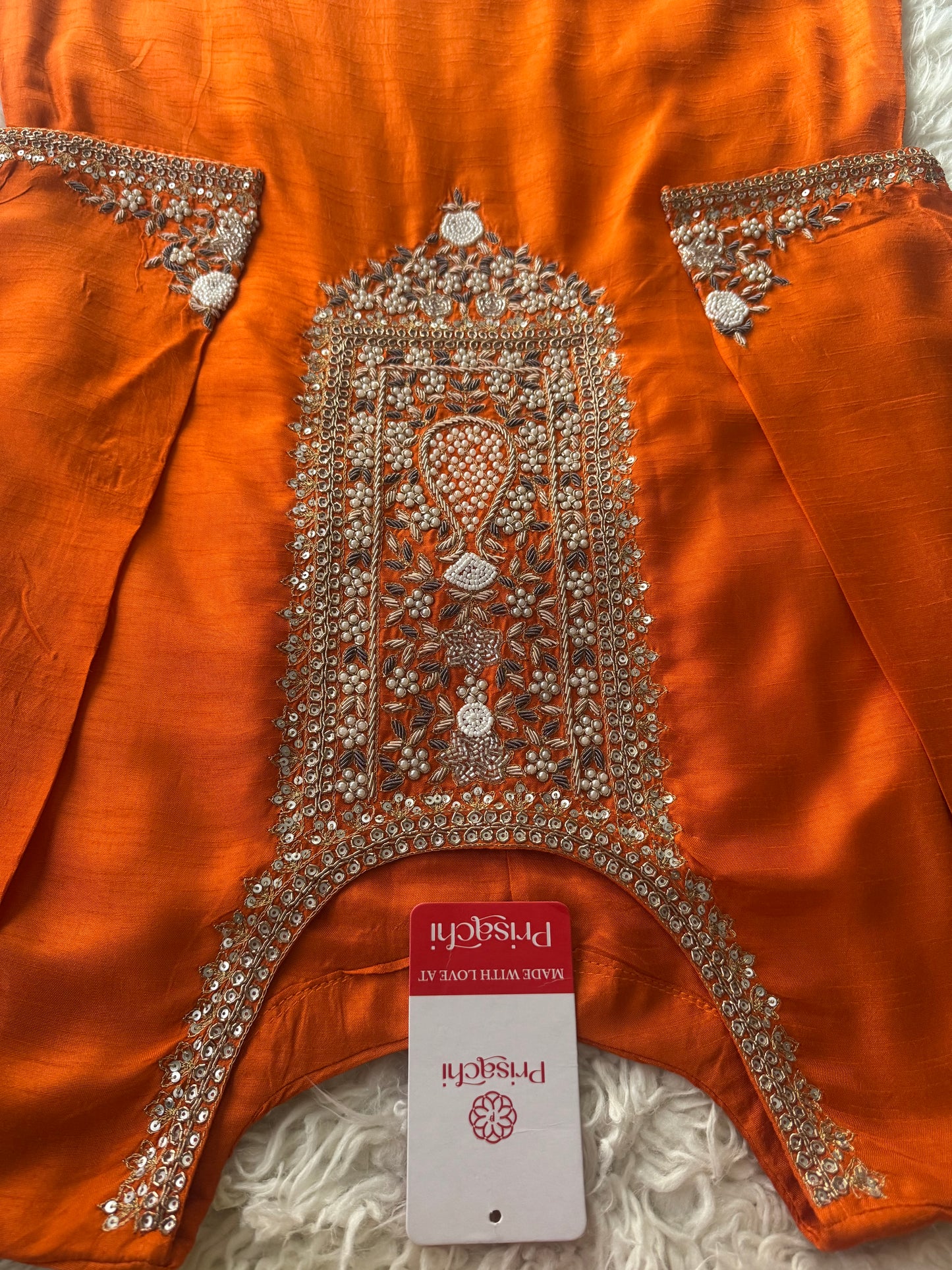 Designer embroidered kurta set with dupatta