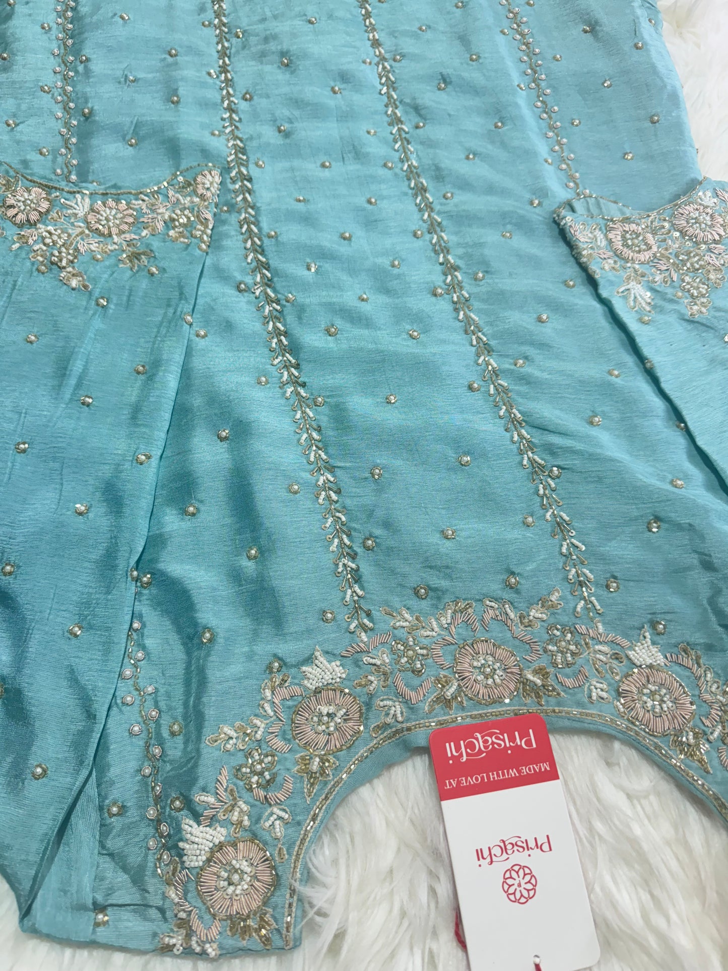 Purple Embroidered kurta set with dupatta