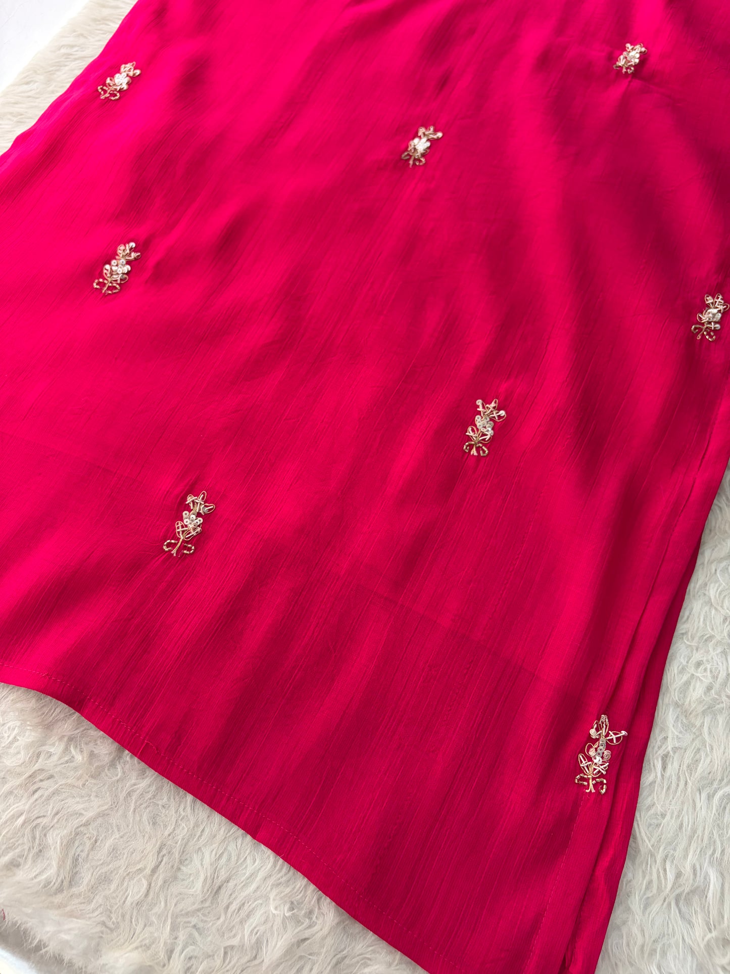 Pink Embroidered Ethnic Kurta Set for Women with Pants & Dupatta | Festive Traditional Wear