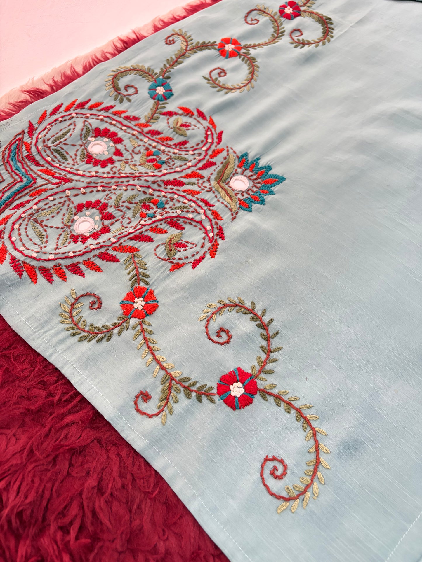 Women Thread Embroidered Kurti with Palazzo Pant Co-Ord Set | Ethnic Office & Daily Wear