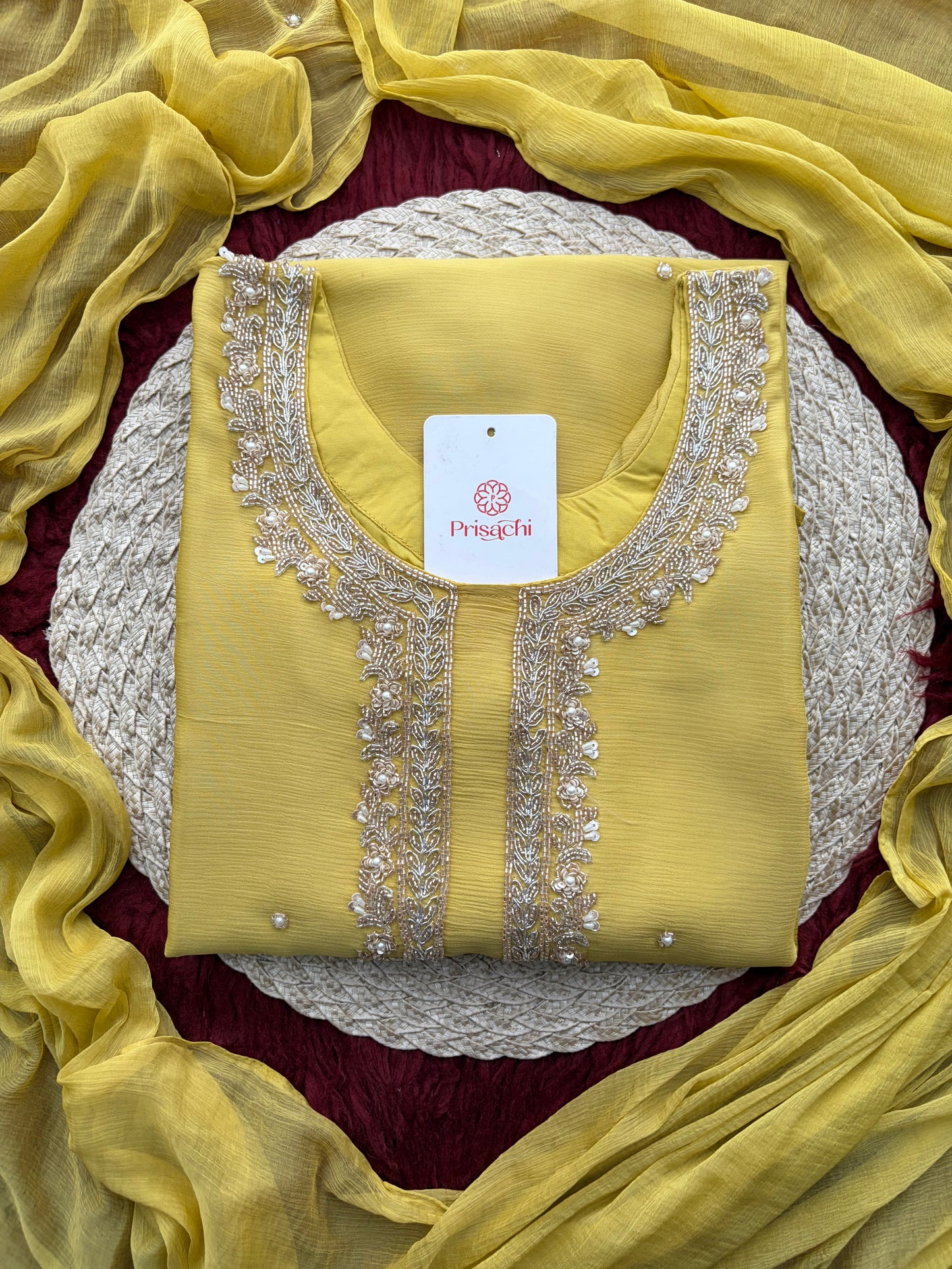 Yellow Embroidered Kurta Set with Palazzo Pants & Dupatta | Festive & Party Wear Ethnic Sharara Set