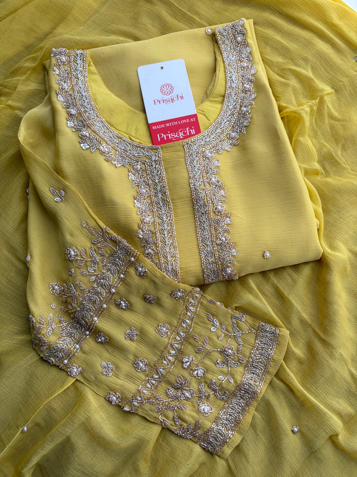 Yellow Embroidered Kurta Set with Palazzo Pants & Dupatta | Festive & Party Wear Ethnic Sharara Set