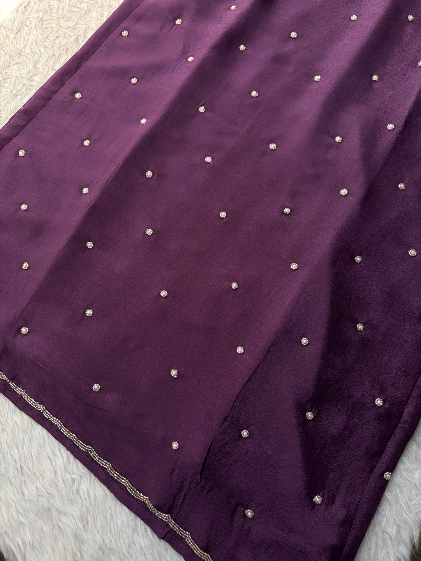 Purple Embroidered Kurta Set with Palazzo Pants & Dupatta | Festive & Party Wear Ethnic Sharara Set