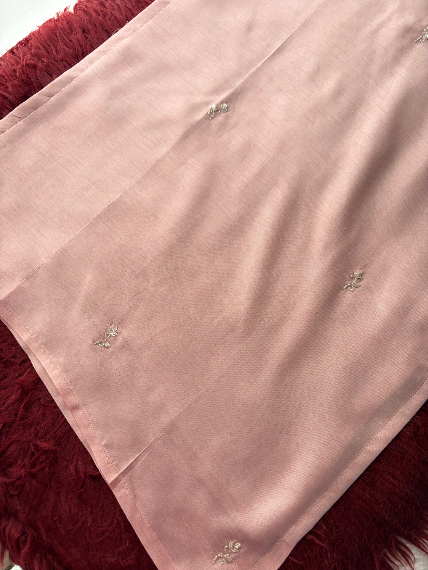 Pink Zardozi Embroidered Kurta Set for Women with Pants & Dupatta | Festive Ethnic wear