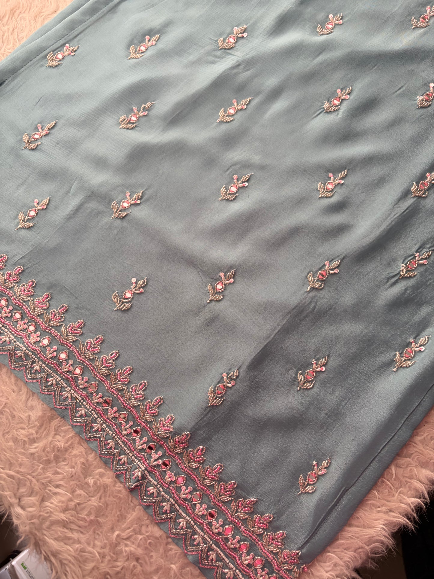Blue Zardozi Embroidered Sharara Suit Set with Dupatta | Festive & Wedding Ethnic Wear
