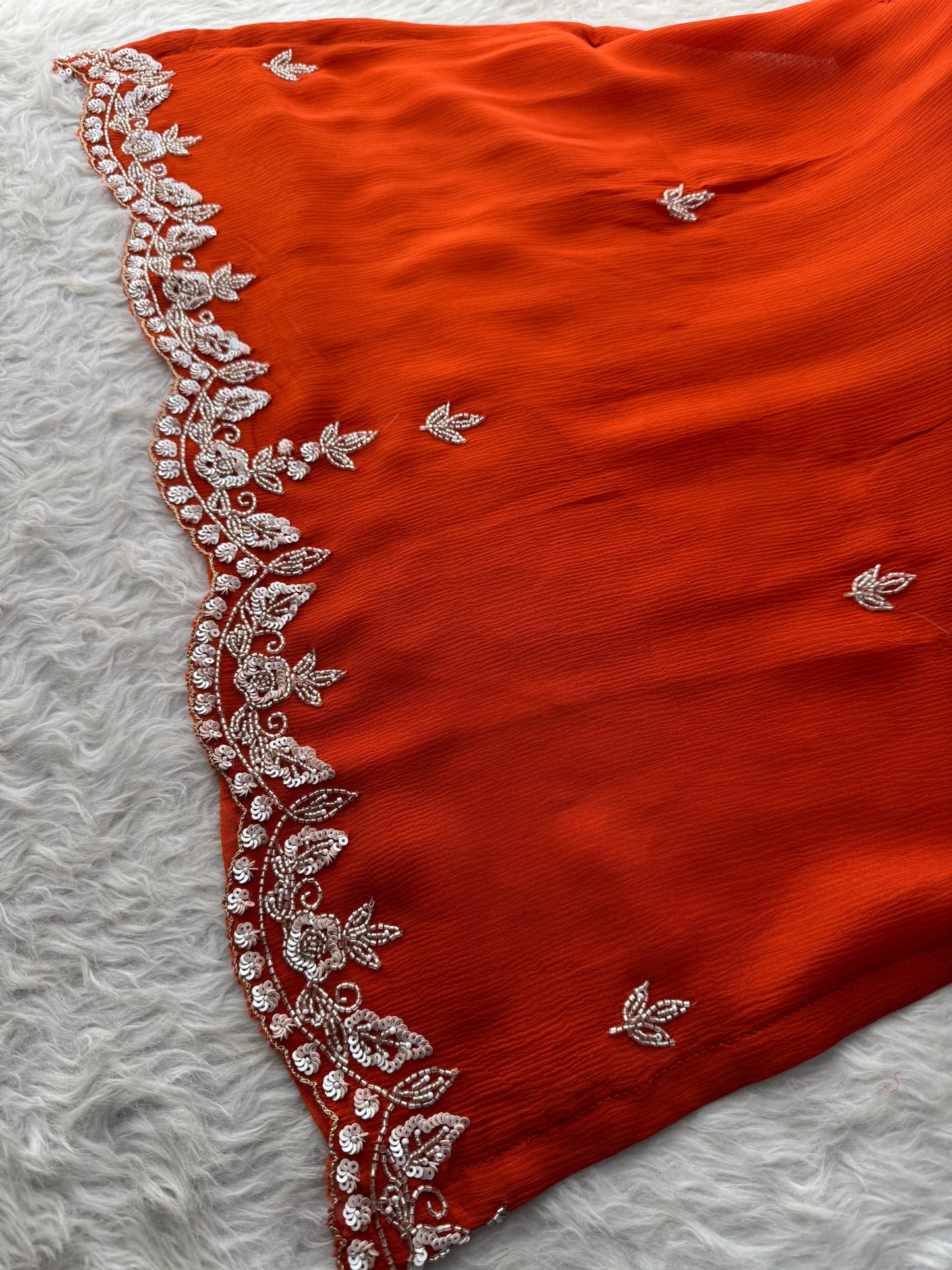 Orange Zardozi Embroidered Sharara Suit Set with Dupatta | Festive & Wedding Ethnic Wear - Prisachi Official