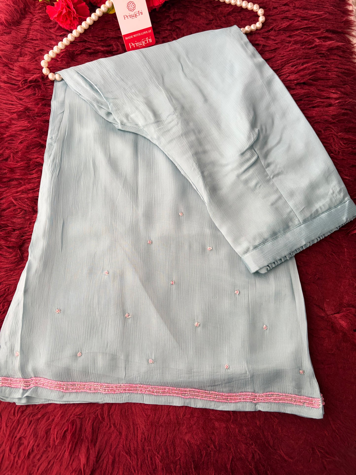 Blue Zardozi Embroidered Sharara Suit Set with Dupatta | Festive & Wedding Ethnic Wear