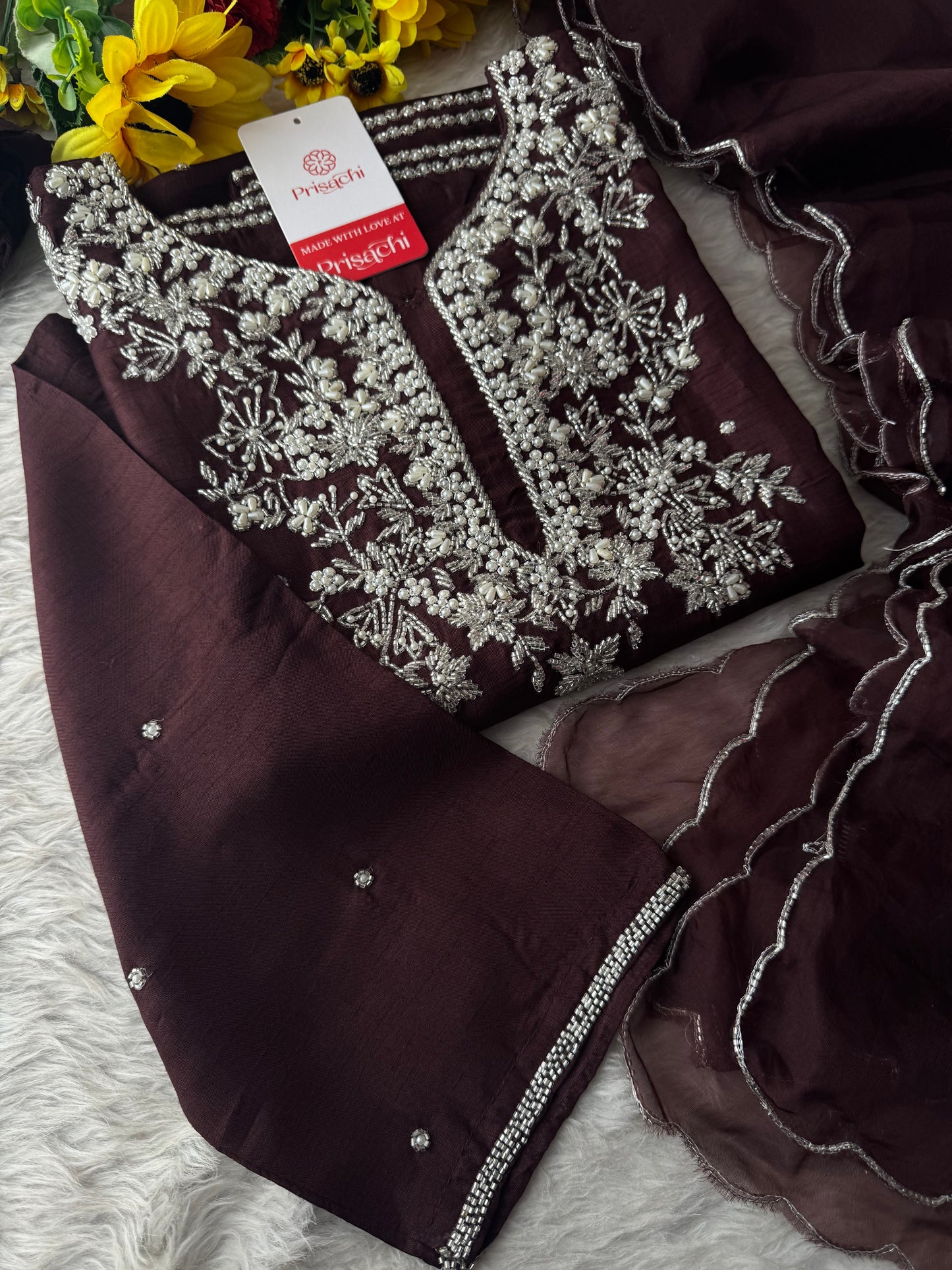 Designer Embroidered kurta pant with dupatta
