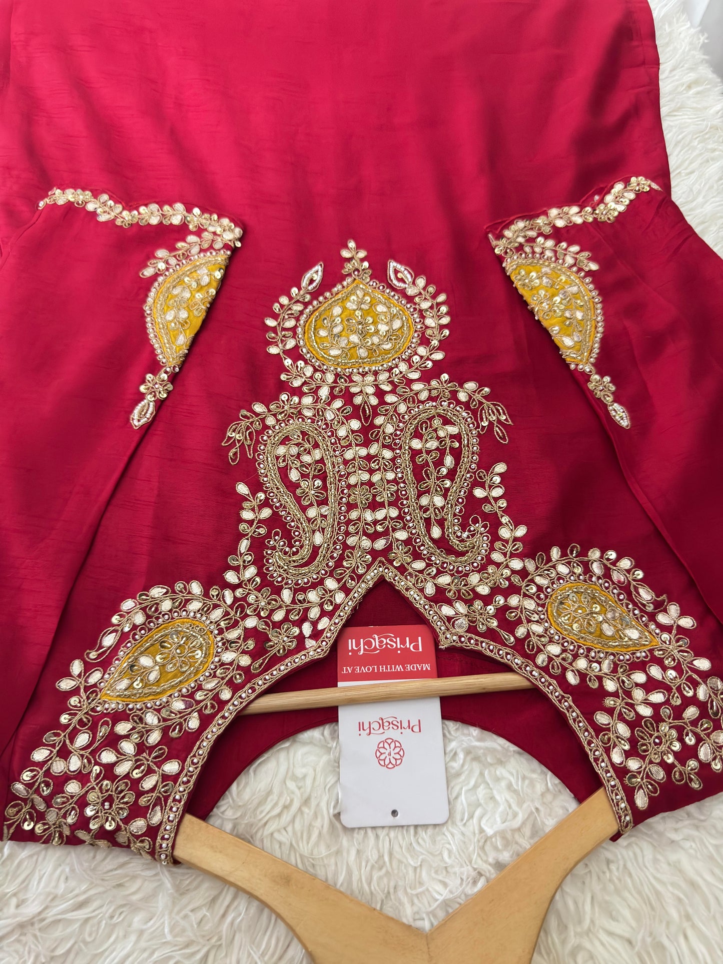 Prisachi Designer Embroidered kurta pant with dupatta