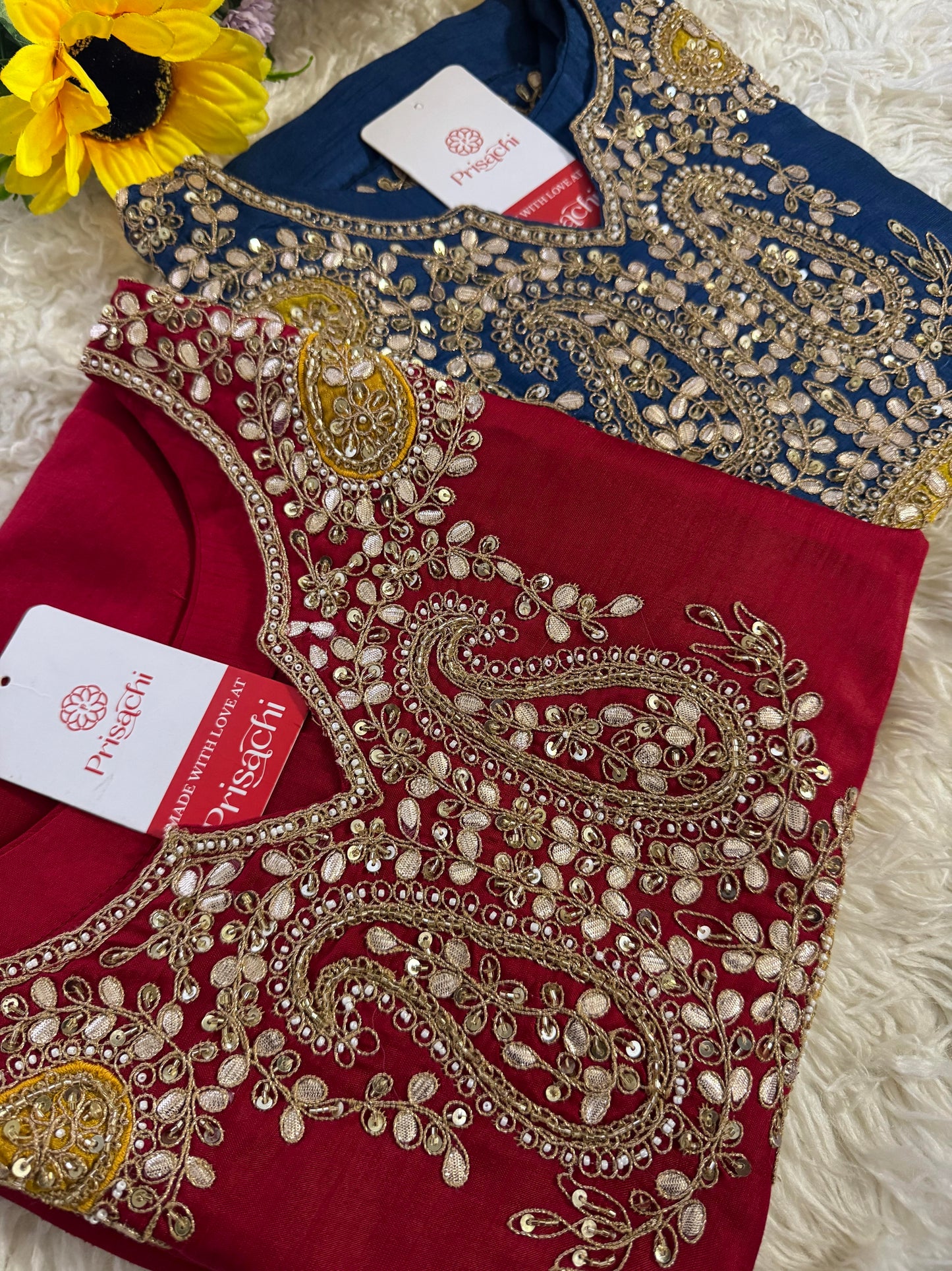 Prisachi Designer Embroidered kurta pant with dupatta