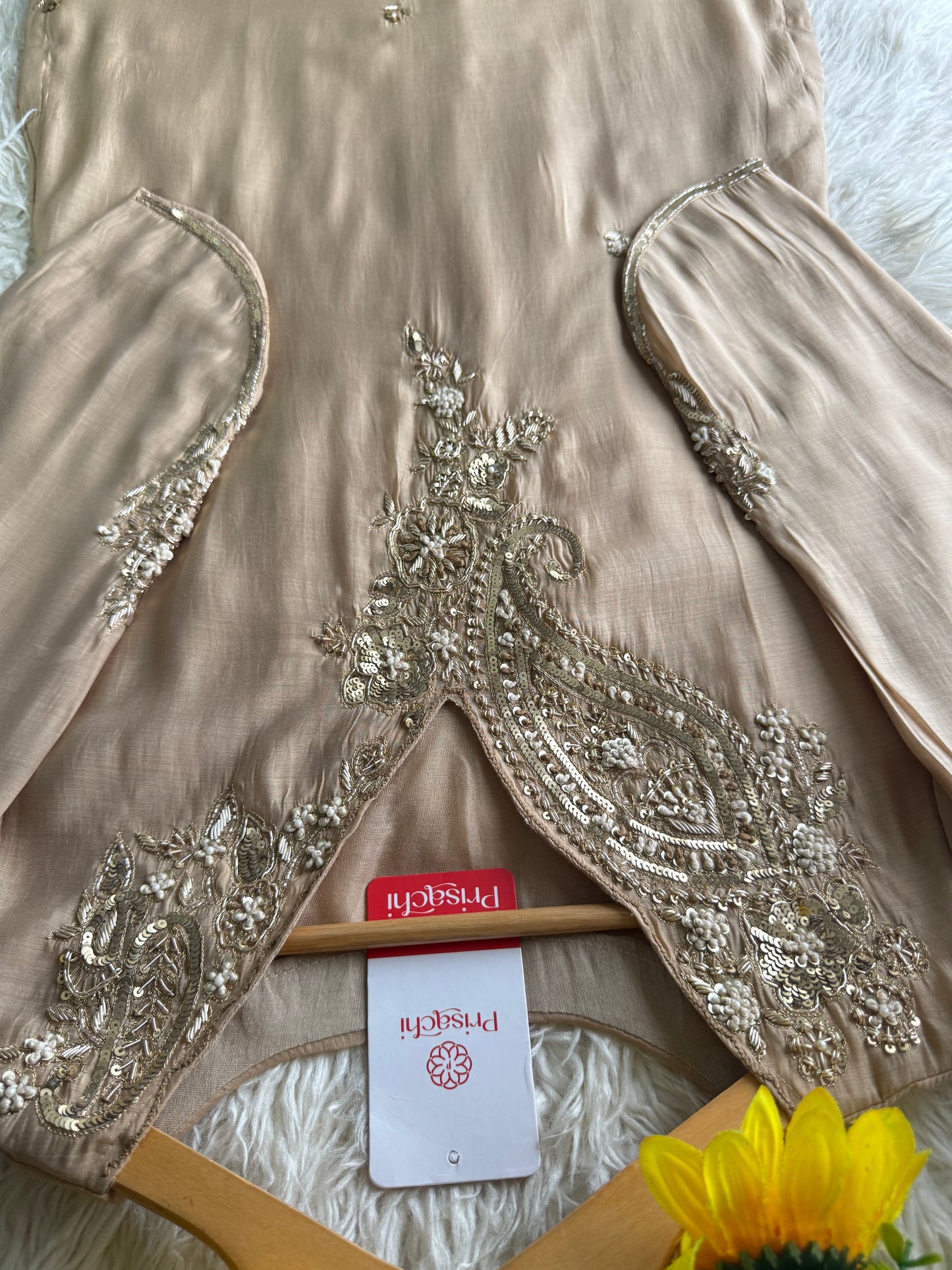 Prisachi Designer Embroidered kurta set with pant with dupatta