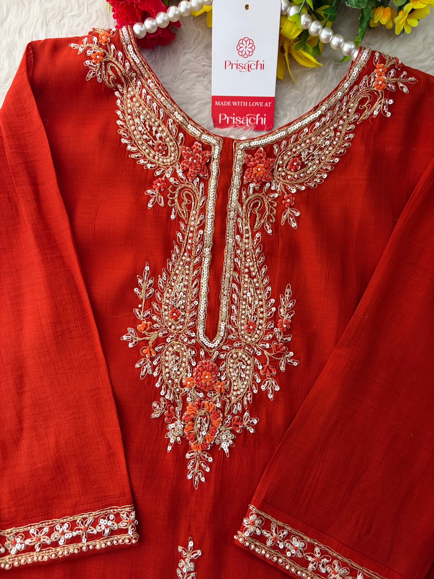Designer Embroidered Ethnic Kurta Set for Women with Pants & Dupatta | Festive Traditional Wear