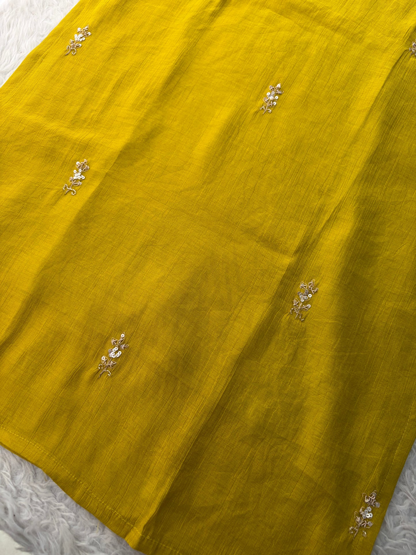 Yellow Embroidered Ethnic Kurta Set for Women with Pants & Dupatta | Party & Traditional Wear